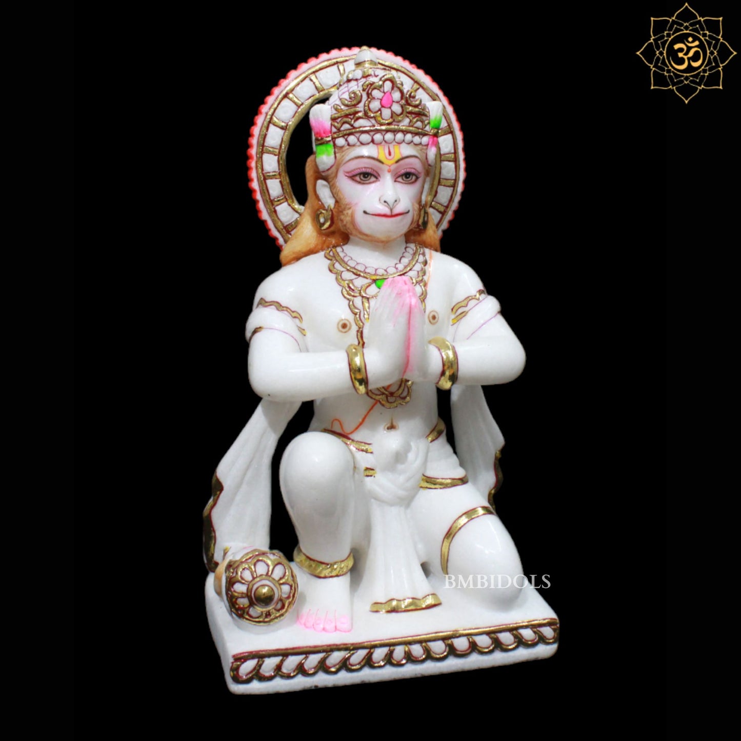 Das Hanuman Marble Murti for Homes and Temples in 12inches