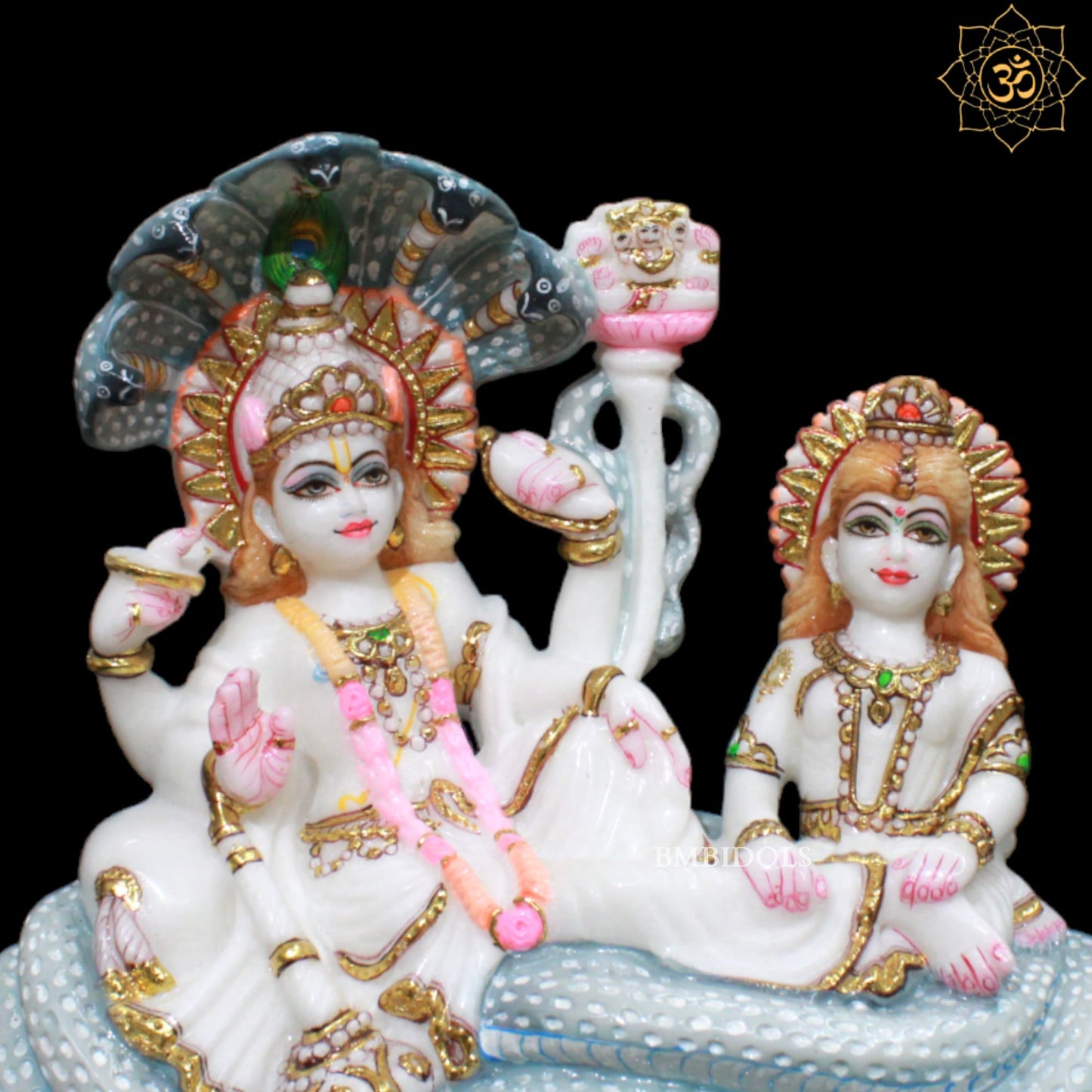 Lakshmi Narayan SheshSaiyaan Murti for Homes and Temples in 12inch