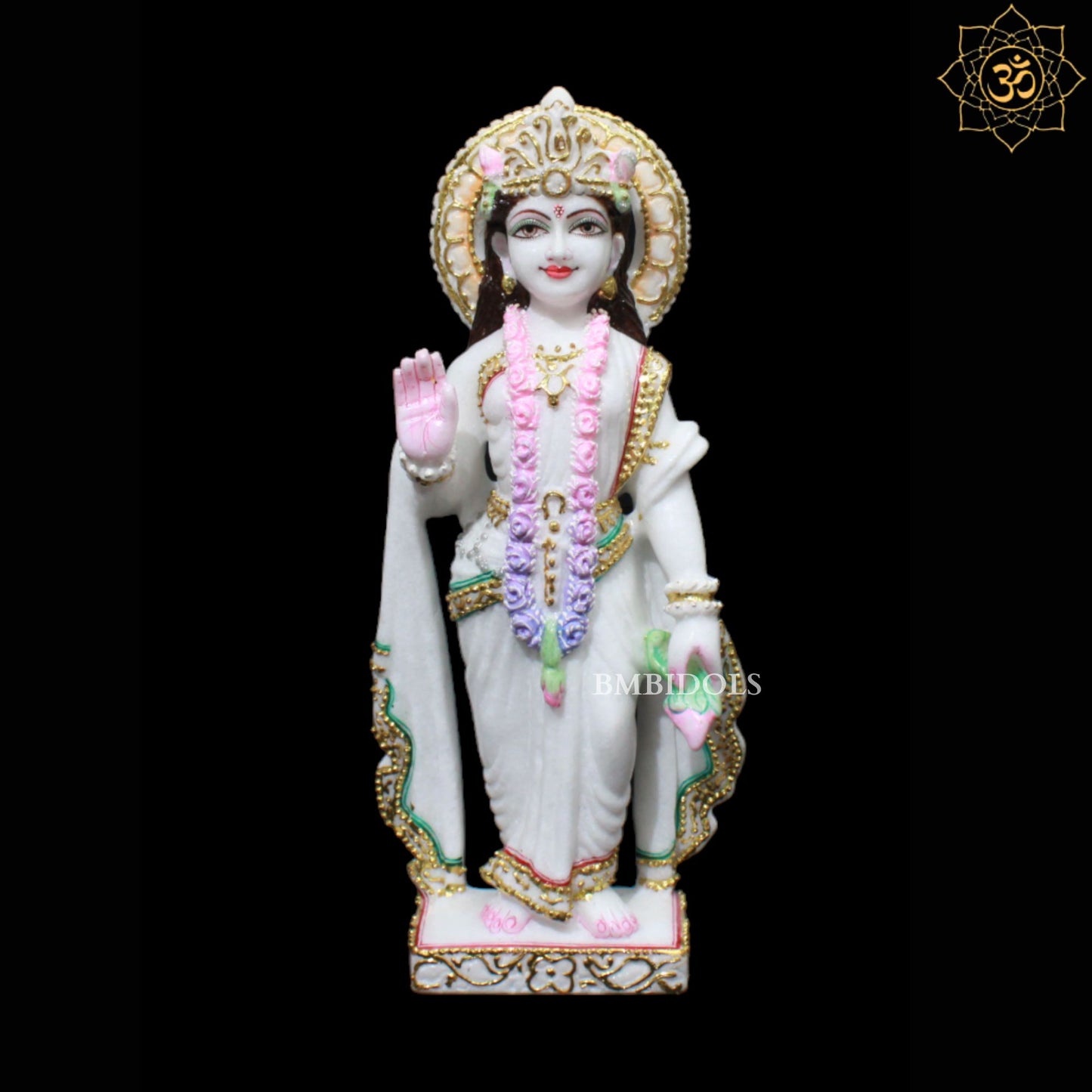 15inch Ram Darbar Murti made in Makrana Marble for Home Mandirs