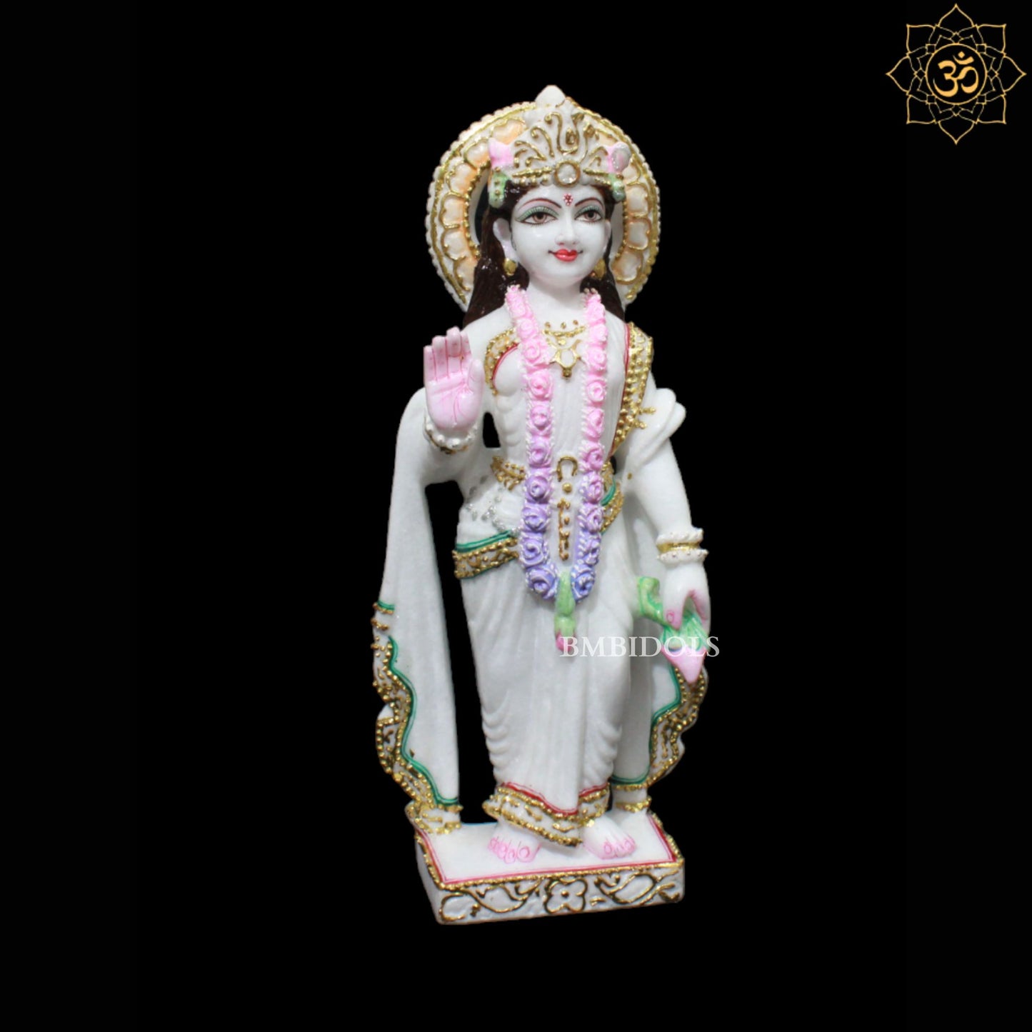 15inch Ram Darbar Murti made in Makrana Marble for Home Mandirs