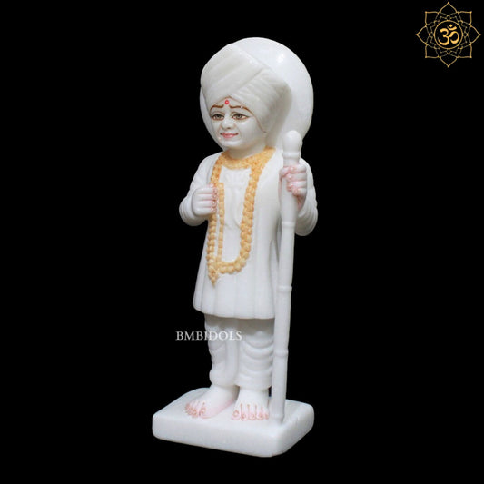 White Marble Jalaram Bapa Murti for Homes and Temples in 9inches