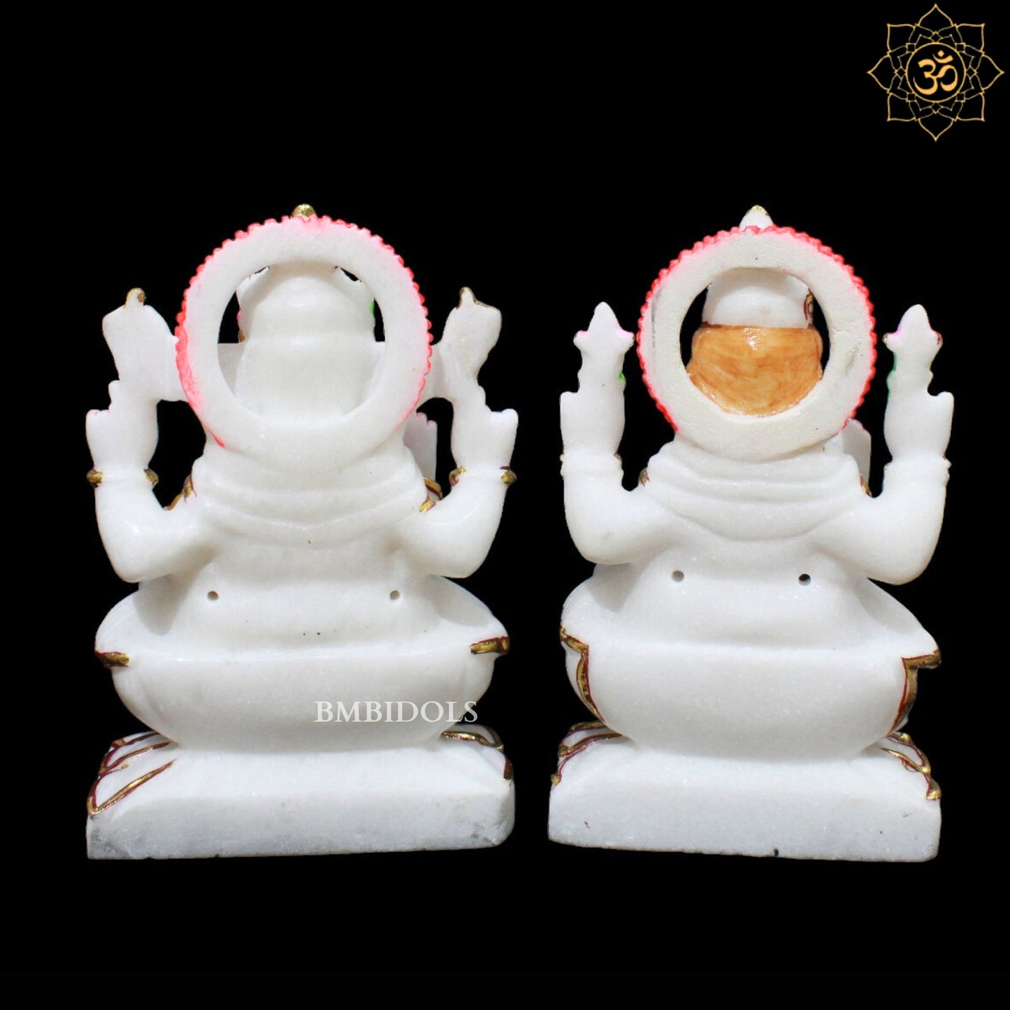 Ganesh Lakshmi Marble Murti in 9inches for Homes and Temples