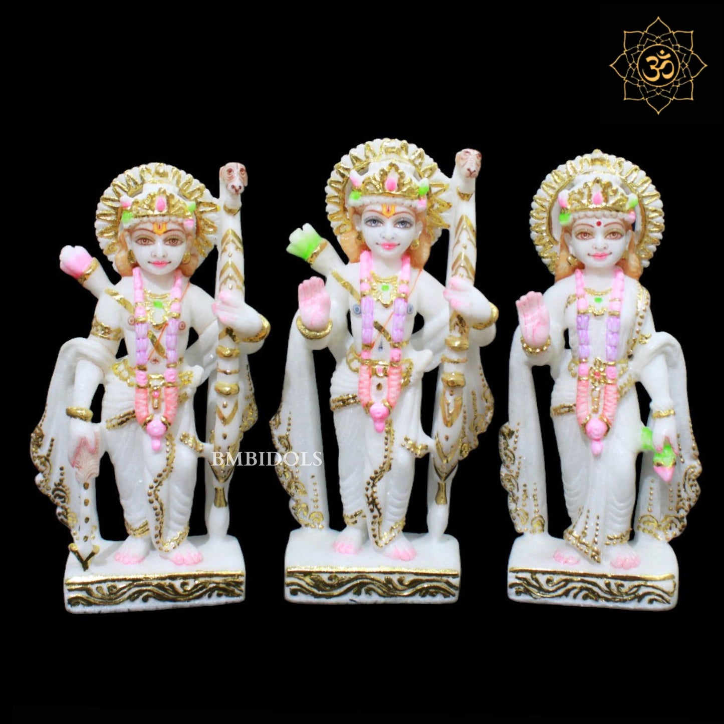 Ram Darbar Marble Murti in Small Size 9inches for Home Mandirs