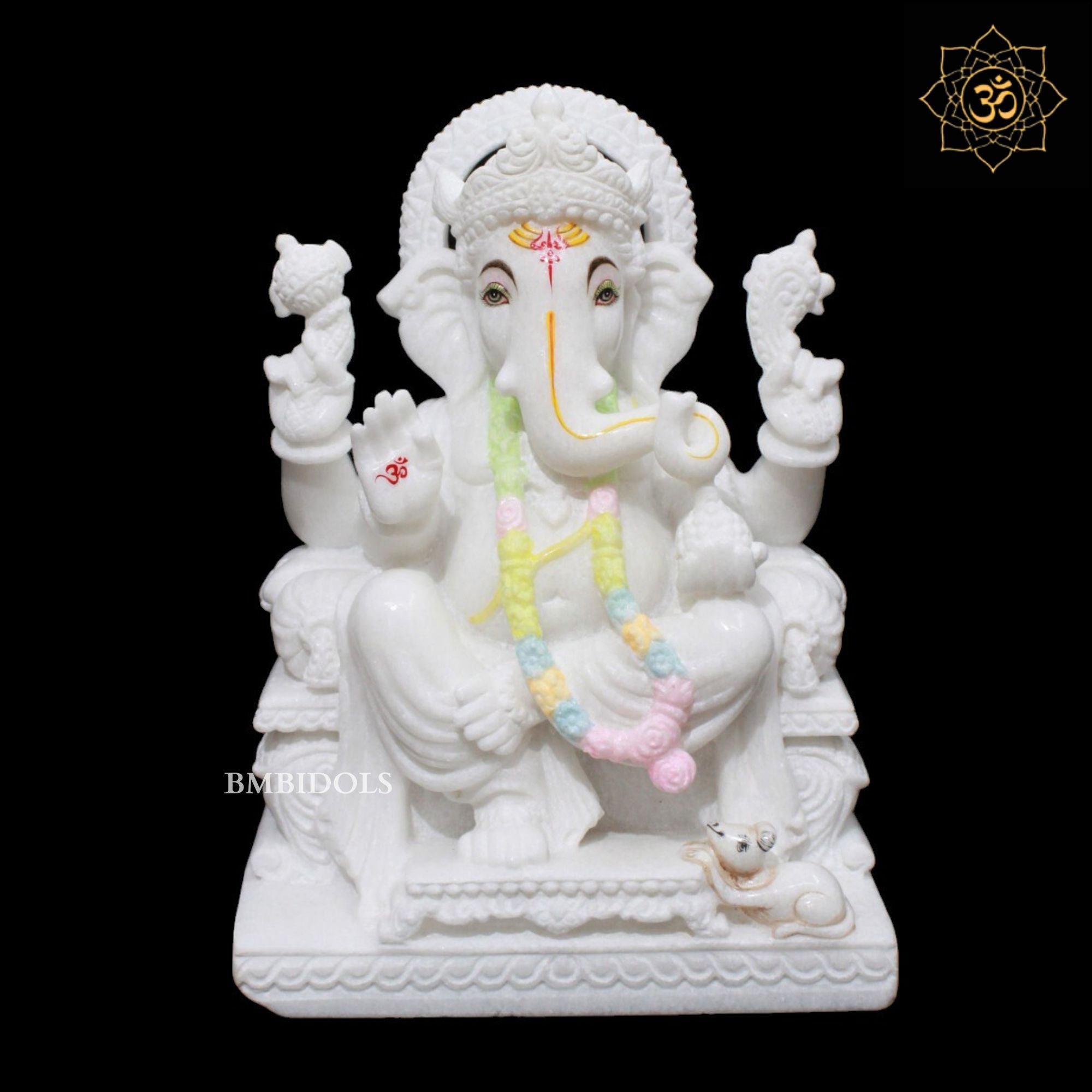 Buy Marble Ganesh Statue, Ganpati Murti in 100% Marble at BMBIDOLS