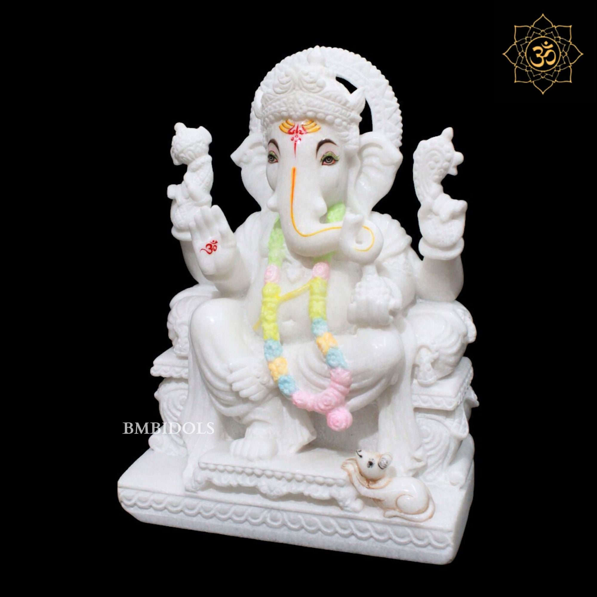 Buy Marble Ganesh Statue, Ganpati Murti in 100% Marble at BMBIDOLS