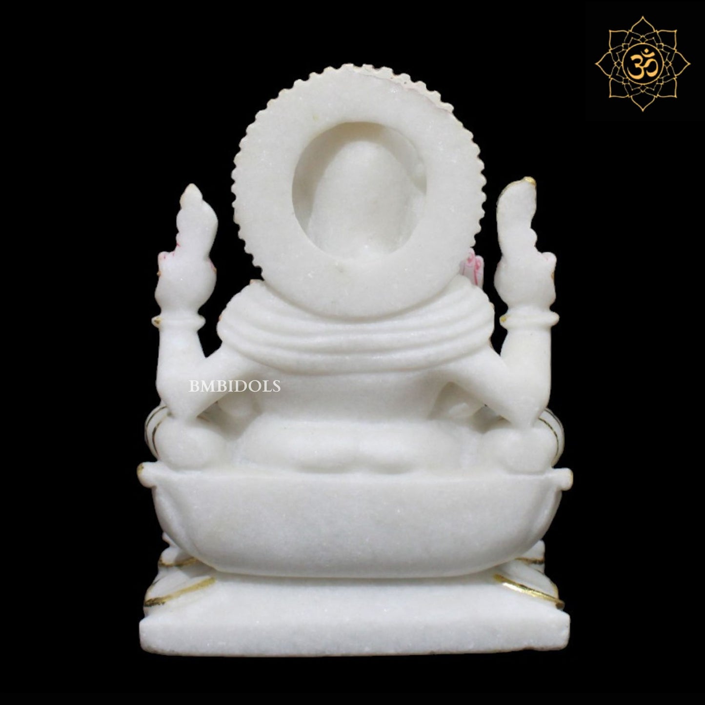 9inch Marble Ganesh Statue for Homes and Temples in Makrana Marble