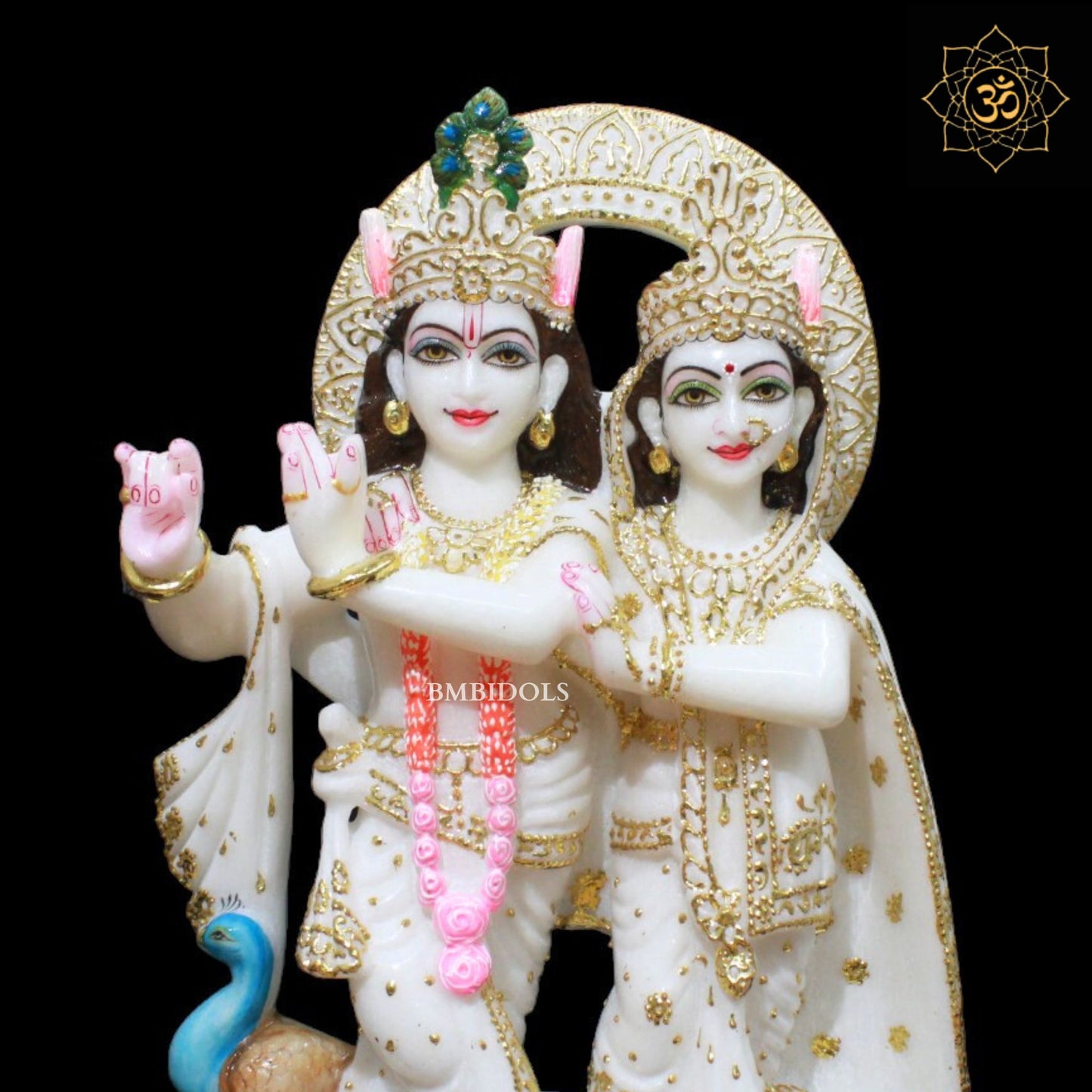 Jugal Radha Krishna Murti for Homes and Temples in 12inches in Makrana Marble