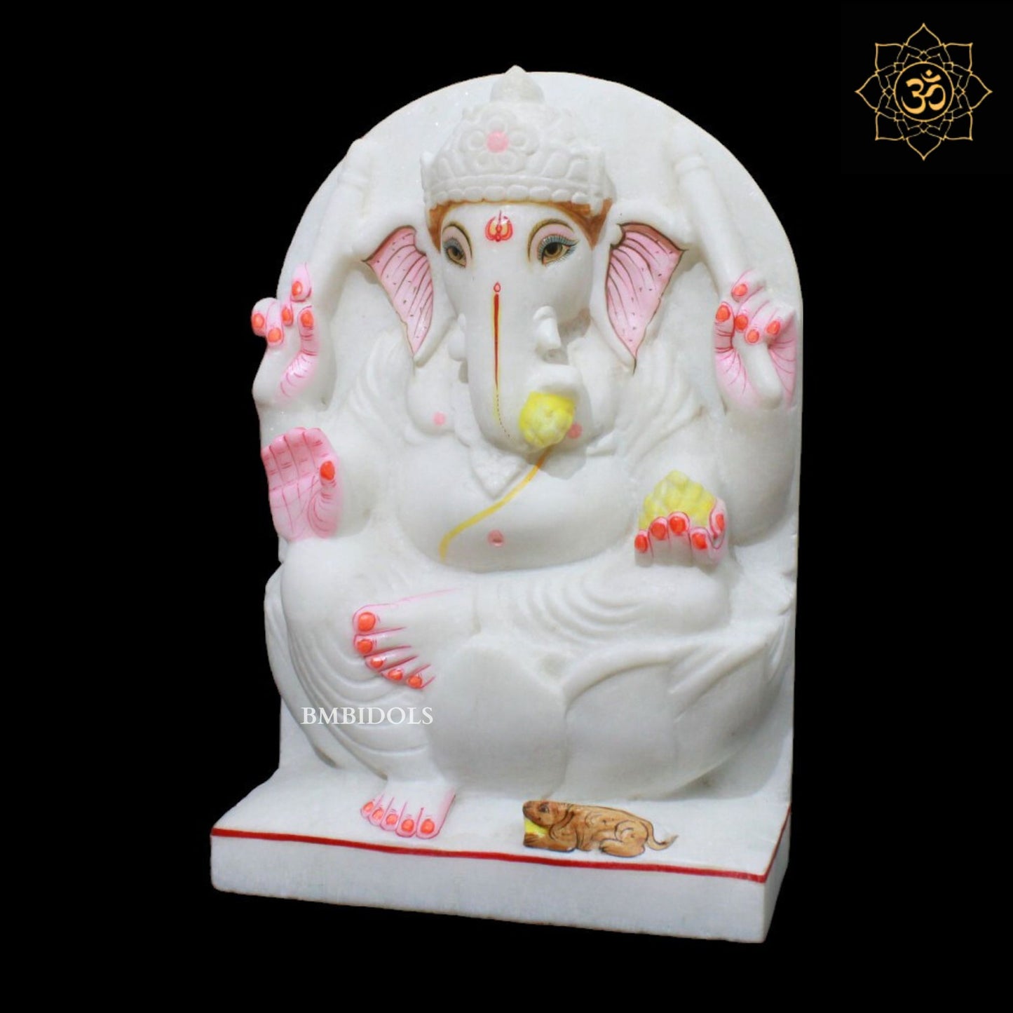 White Marble Ganesh Murti for Homes and Temples in Makrana Marble