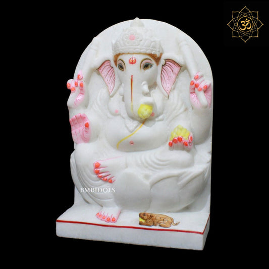 White Marble Ganesh Murti for Homes and Temples in Makrana Marble