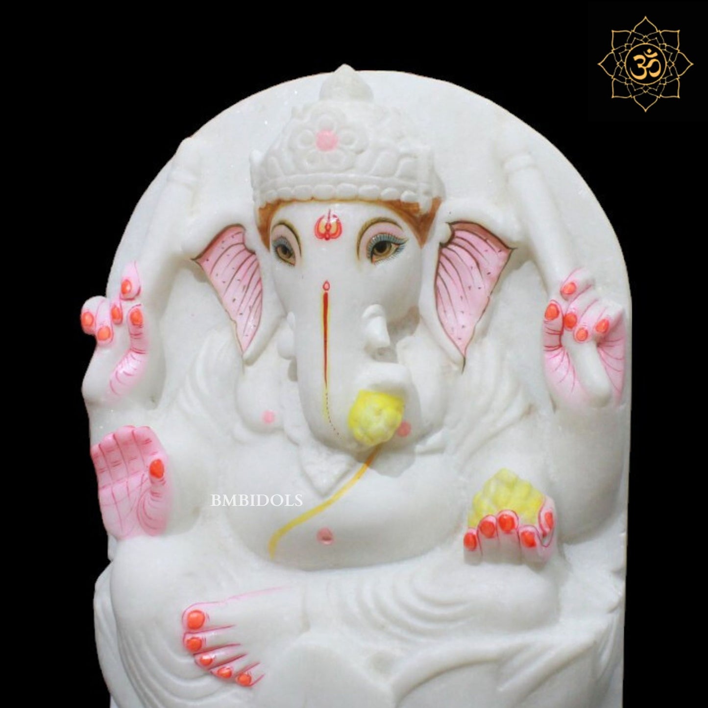 White Marble Ganesh Murti for Homes and Temples in Makrana Marble