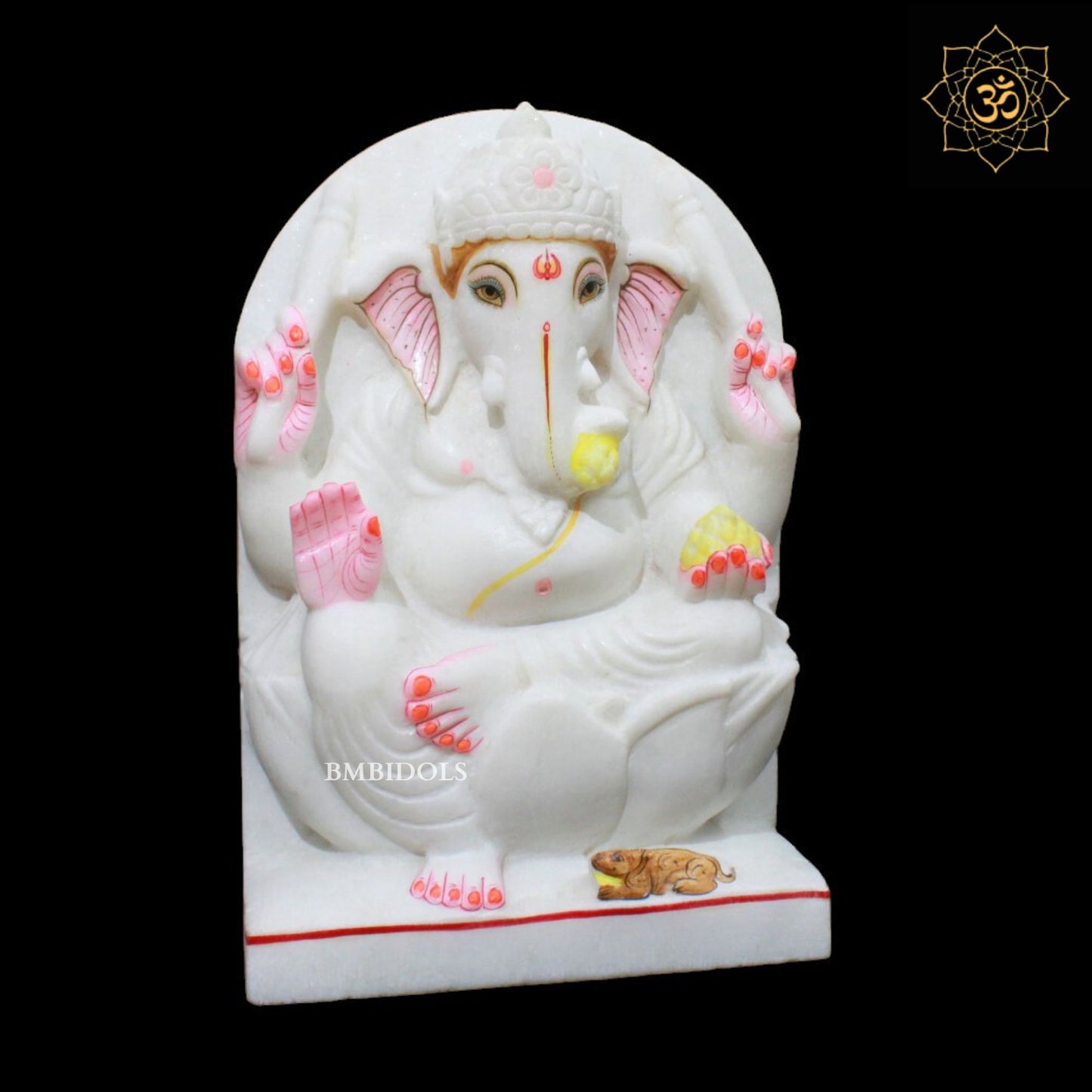 White Marble Ganesh Murti for Homes and Temples in Makrana Marble