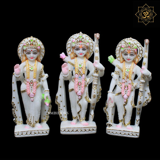 Small Ram Darbar Murti for Homes and Temples in 9inches in Makrana Marble