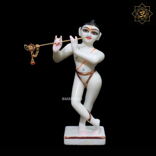 9inch Iskcon Radha Krishna Marble Murti for Homes and Temples