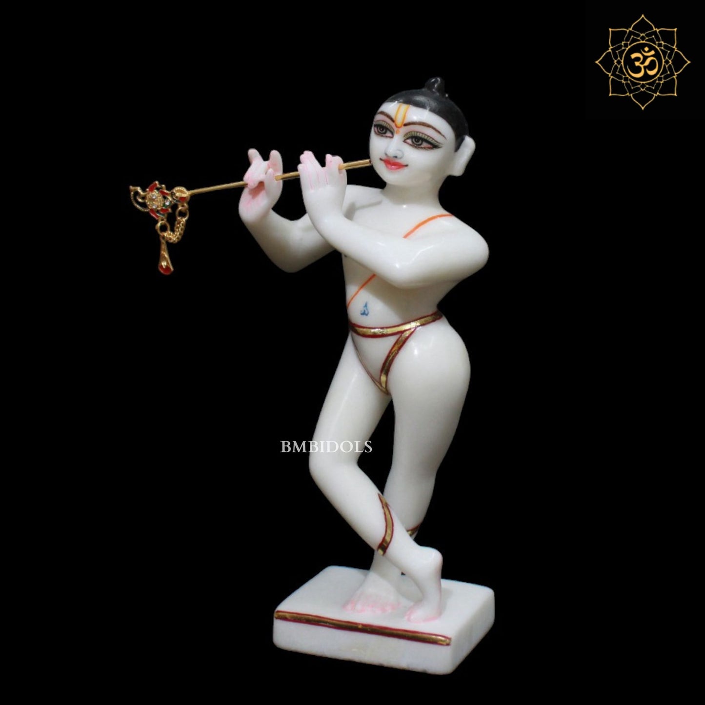 9inch Iskcon Radha Krishna Marble Murti for Homes and Temples