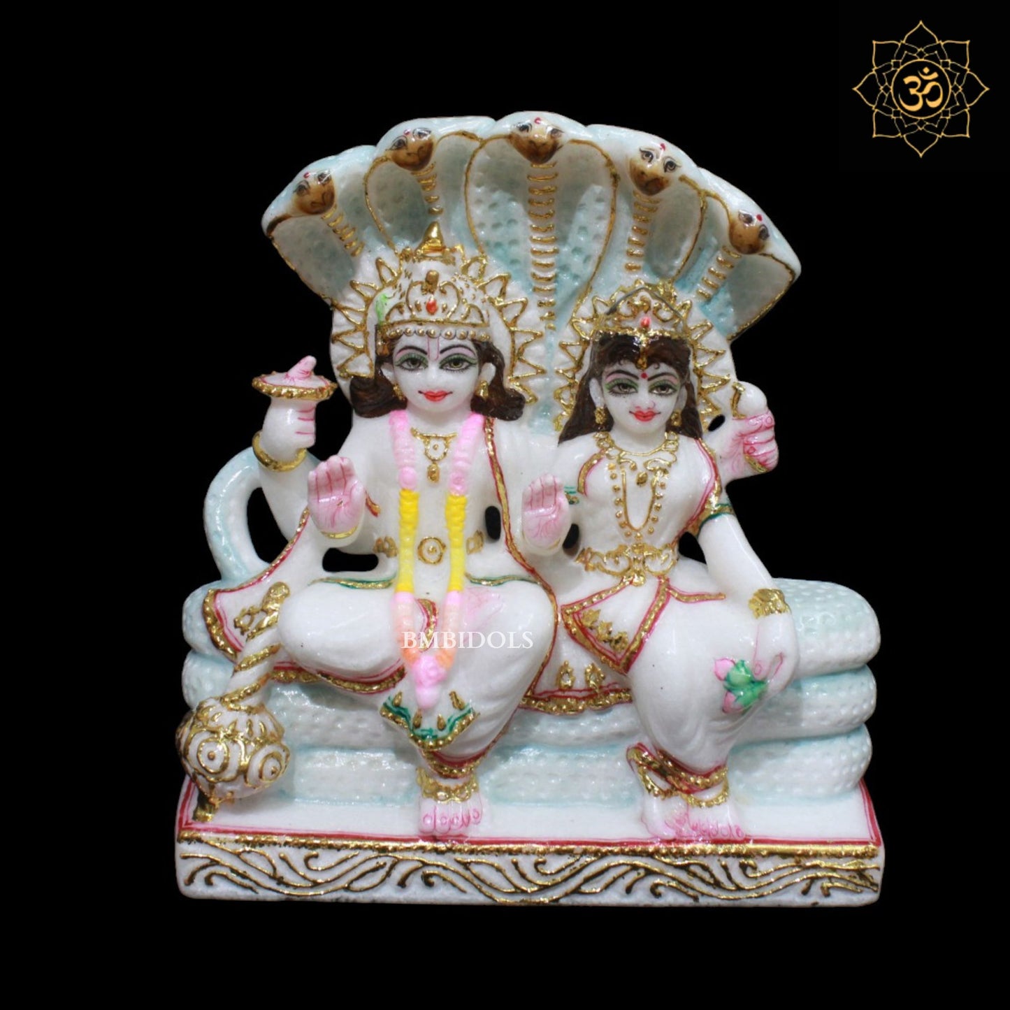 Lakshmi Narayan Marble Murti in 9inches for Homes and Temples