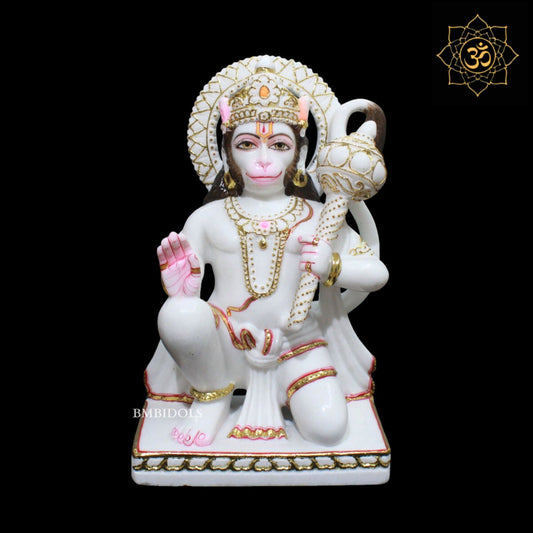 Ashirwad Marble Hanuman Murti for Homes and Temples in 15inch