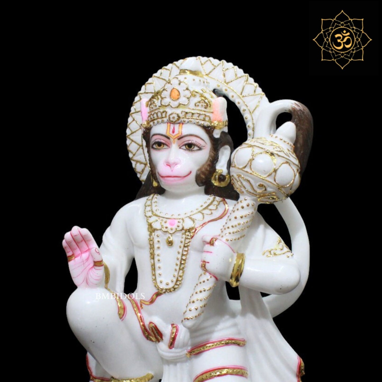 Ashirwad Marble Hanuman Murti for Homes and Temples in 15inch