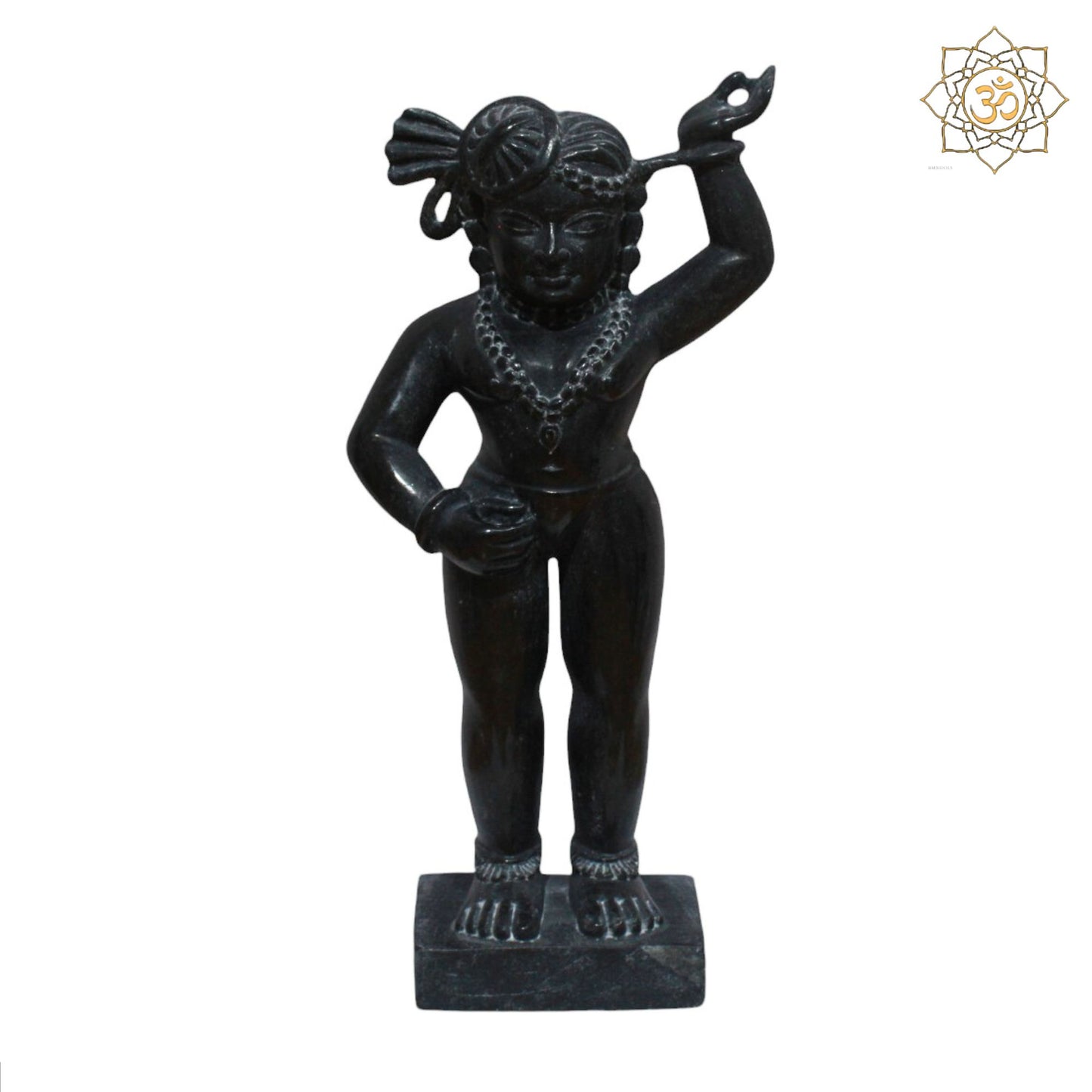 Black Stone Shrinath Ji Murti for Homes and Temples in 12inch