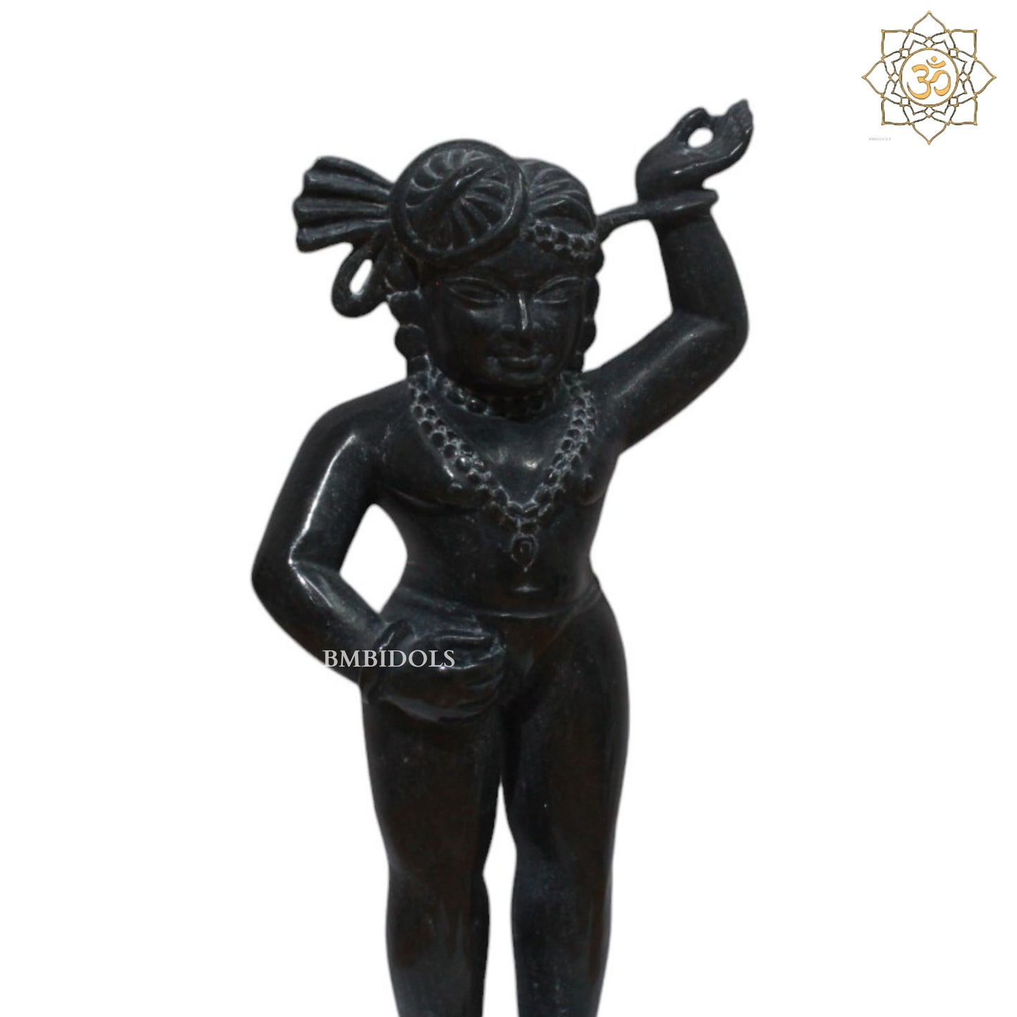 Black Stone Shrinath Ji Murti for Homes and Temples in 12inch