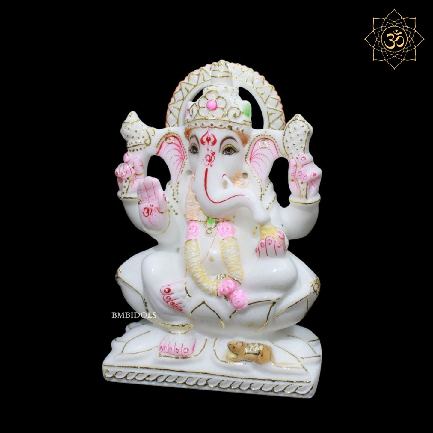 Marble Ganesh Lakshmi Murti for Homes and Temples in 9inch