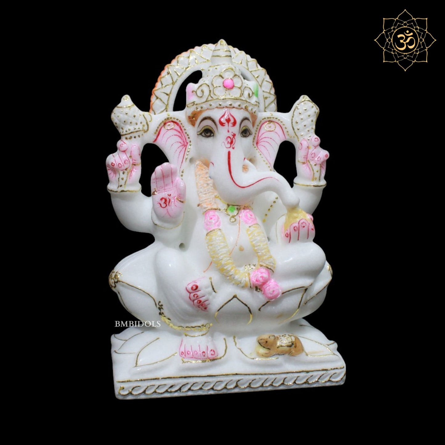 Marble Ganesh Lakshmi Murti for Homes and Temples in 9inch