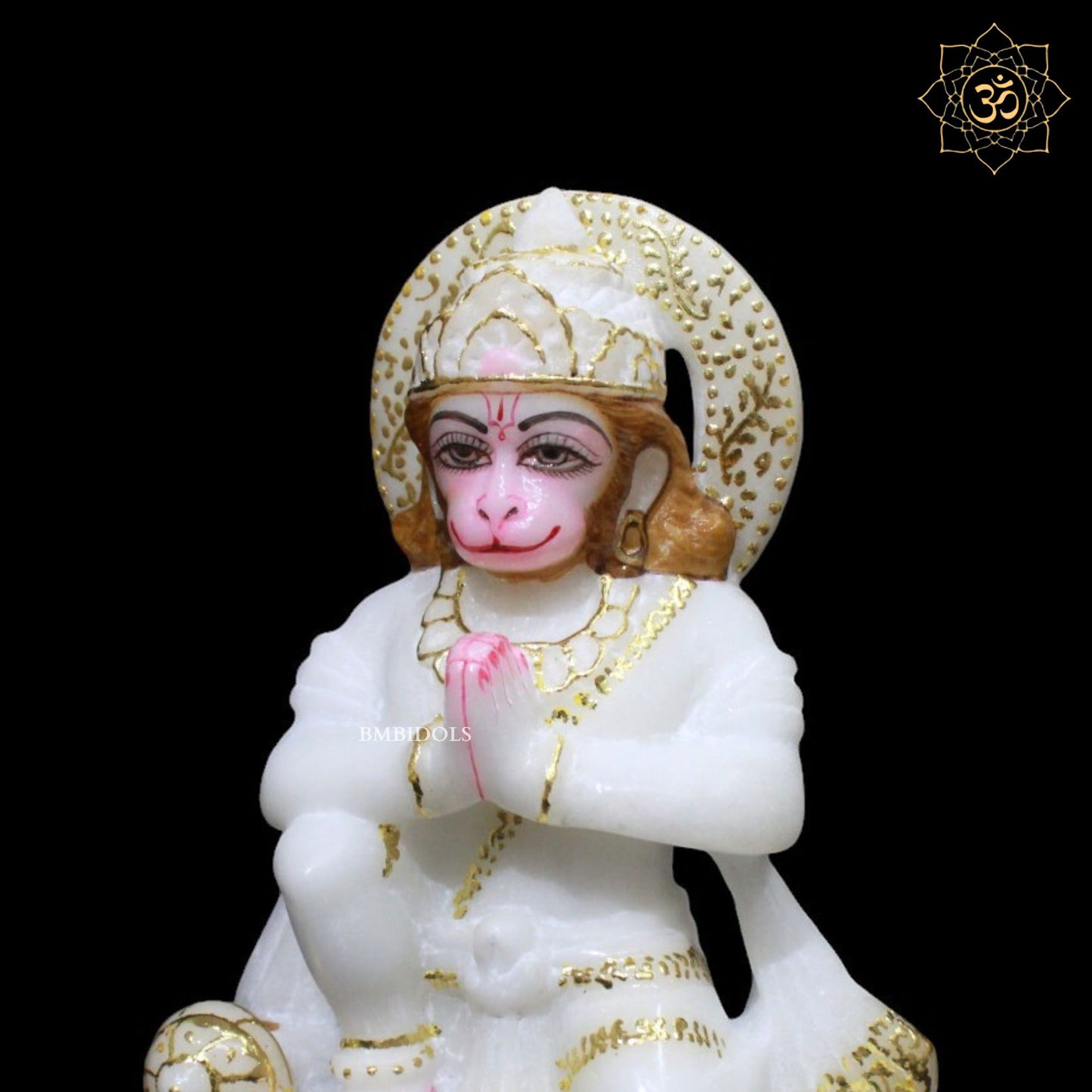 Das Hanuman Marble Murti for Home Temples in Makrana Marble