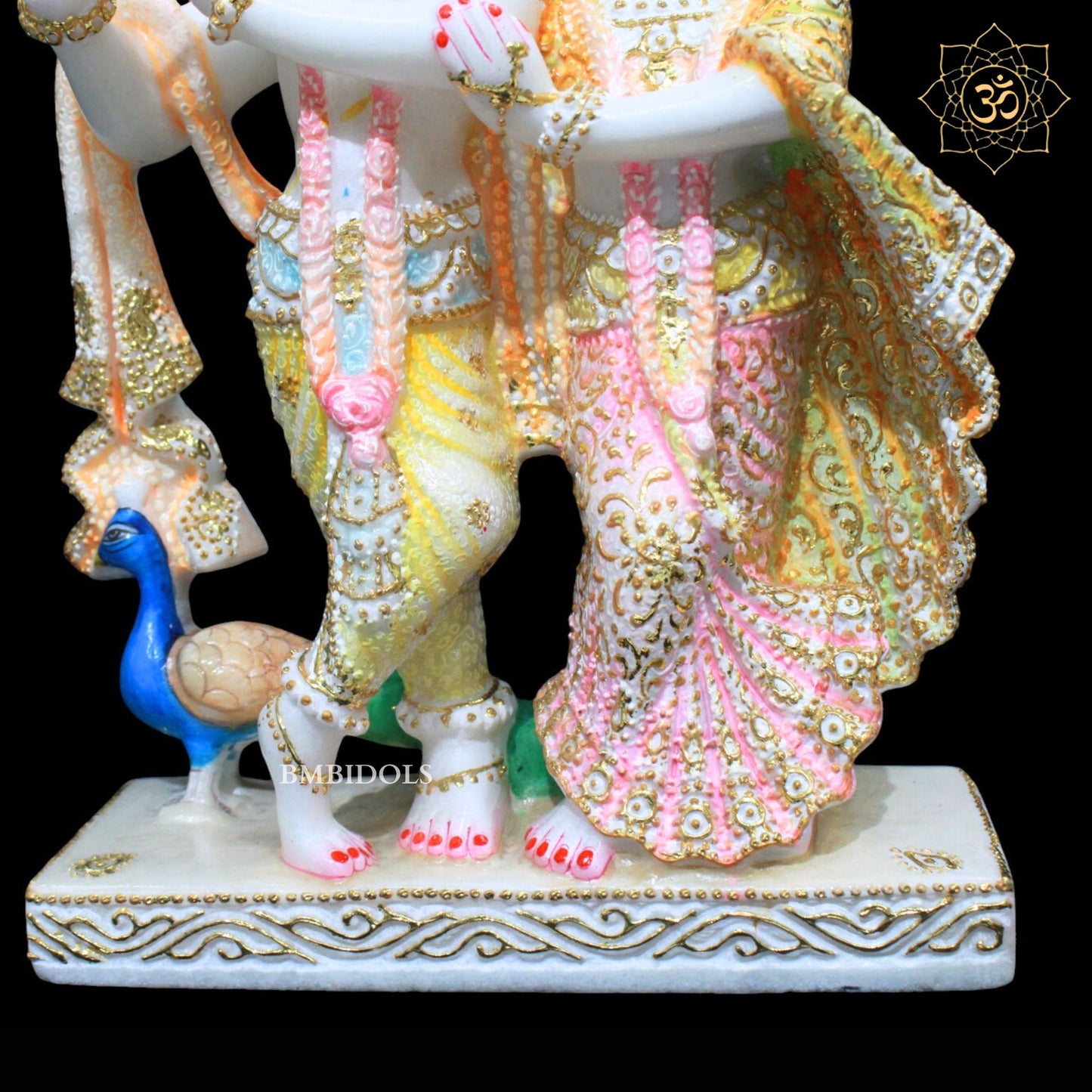 Beautiful Marble Jugal Radha Krishna Murti for Homes and Temples