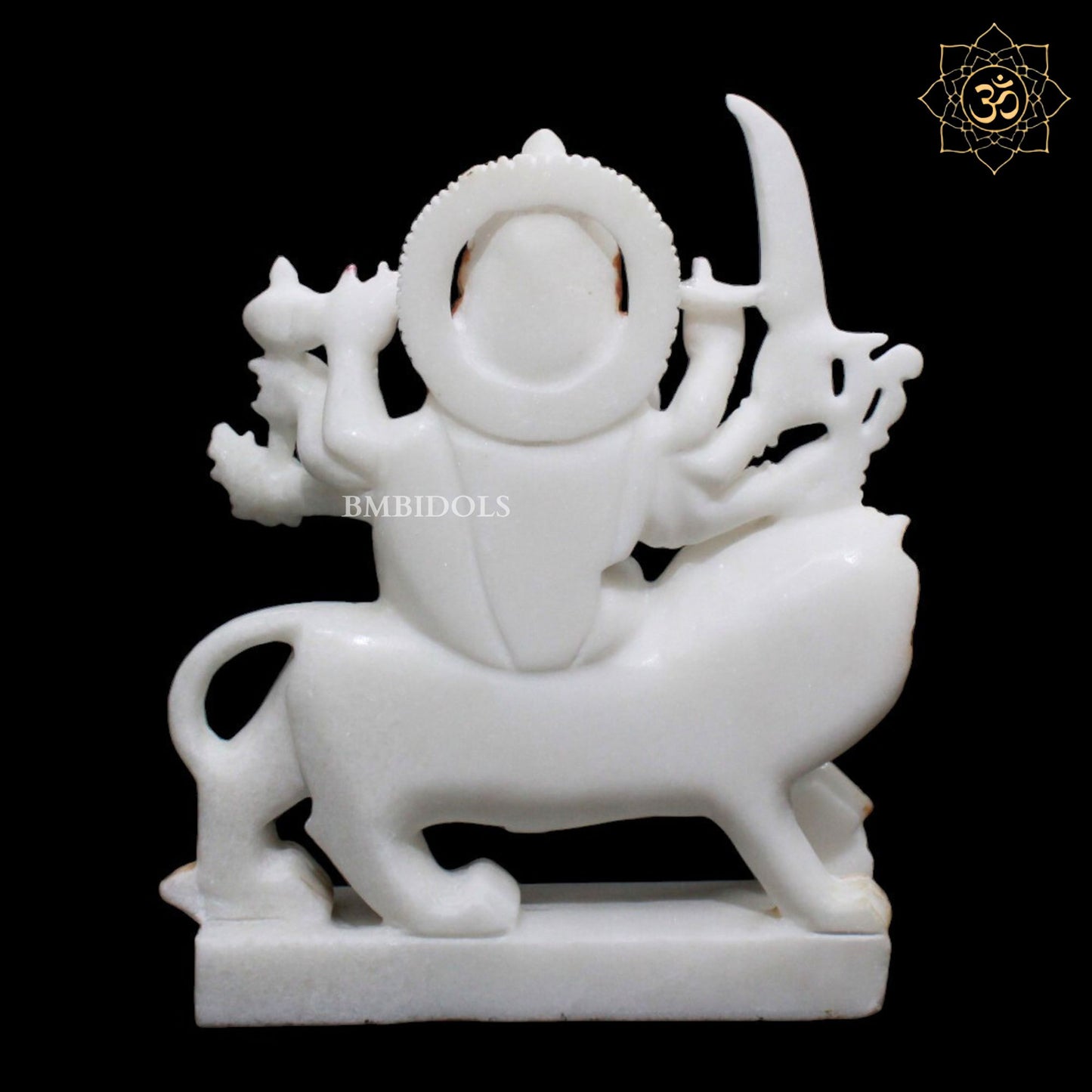 White Marble Durga Murti for Homes and Temples in 1feet