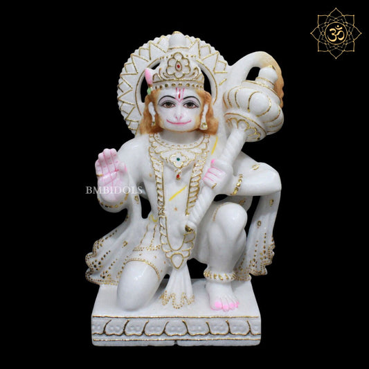 Ashirwad Marble Hanuman Murti for Homes and Temples in 1feet