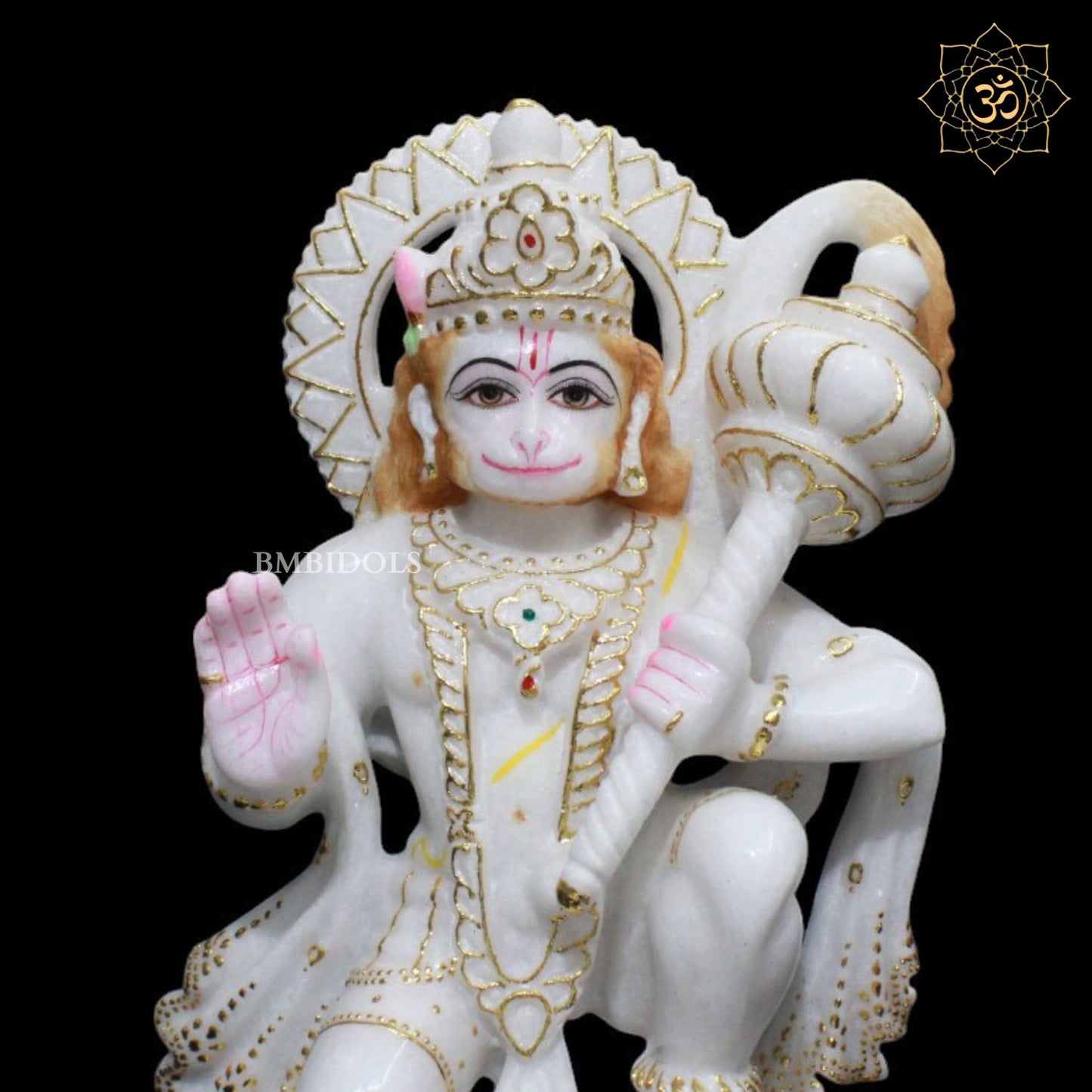 Ashirwad Marble Hanuman Murti for Homes and Temples in 1feet