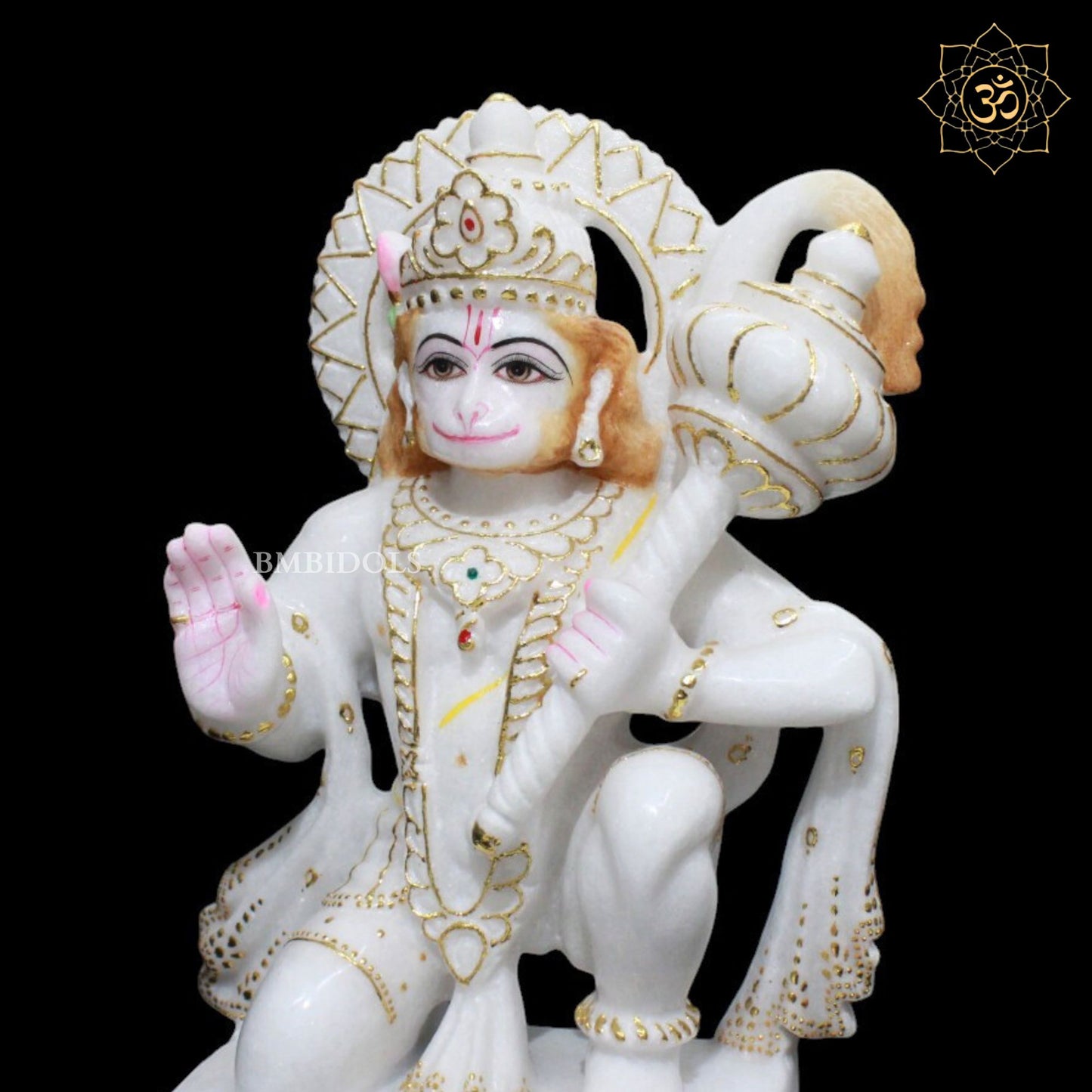 Ashirwad Marble Hanuman Murti for Homes and Temples in 1feet