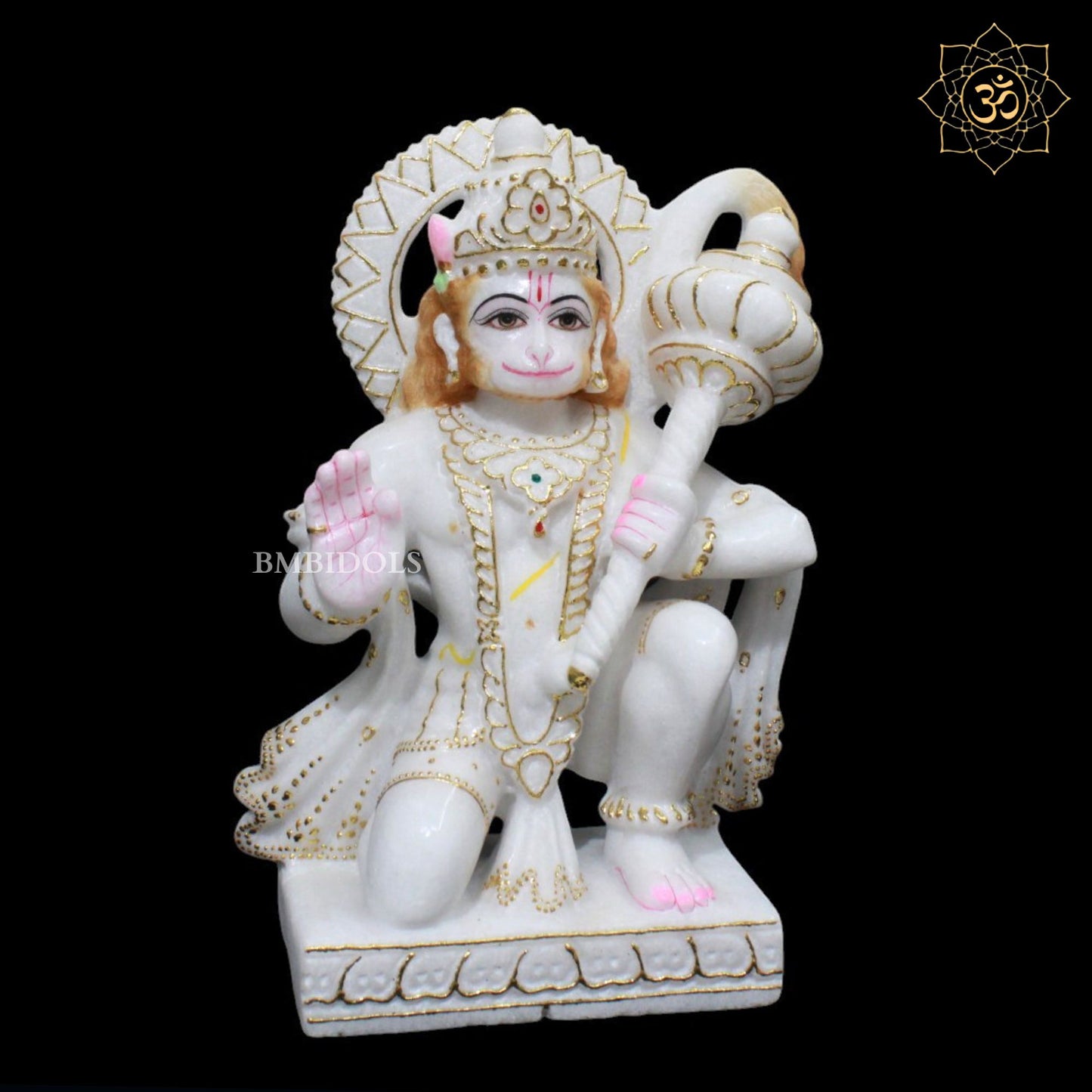 Ashirwad Marble Hanuman Murti for Homes and Temples in 1feet