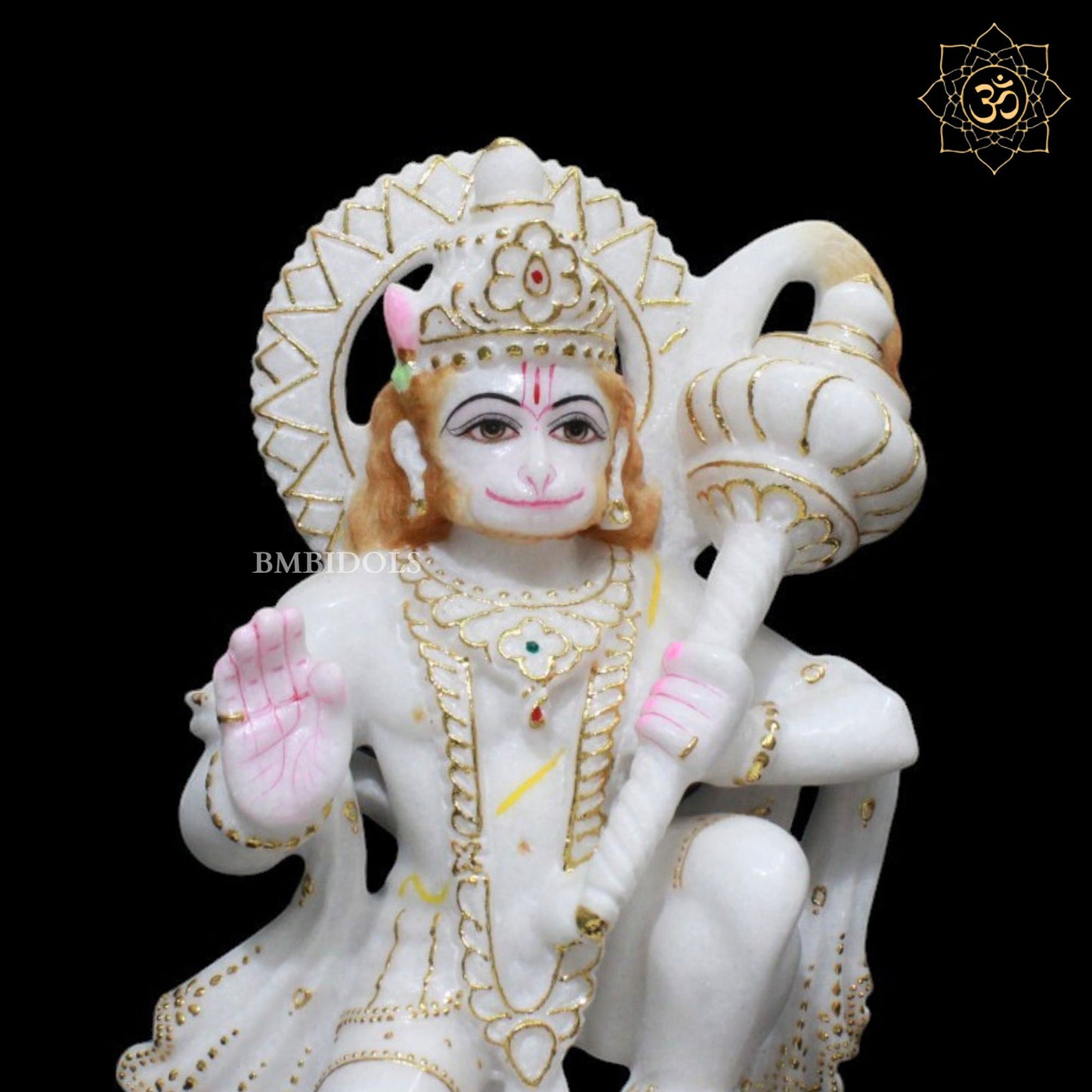 Ashirwad Marble Hanuman Murti for Homes and Temples in 1feet