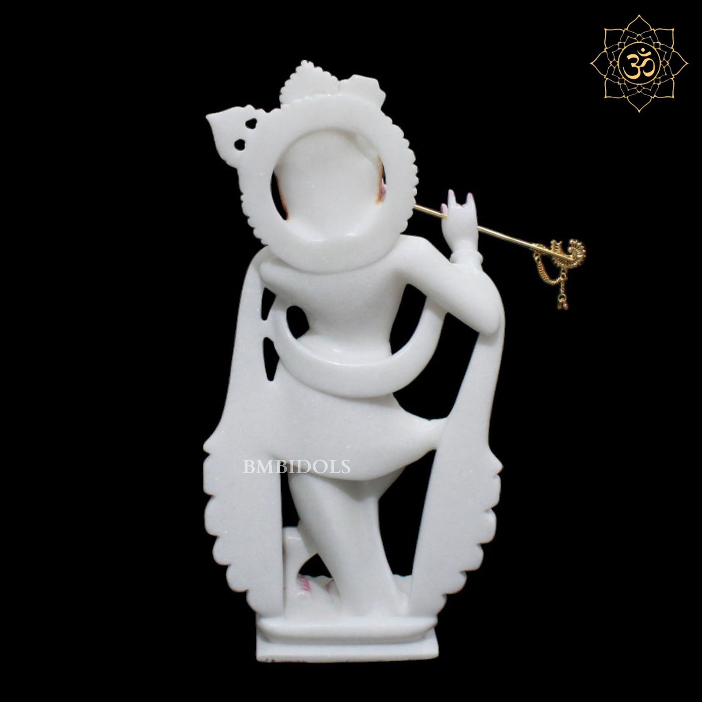 Marble Radha Krishna Marble Murti in Pure White Makrana Marble