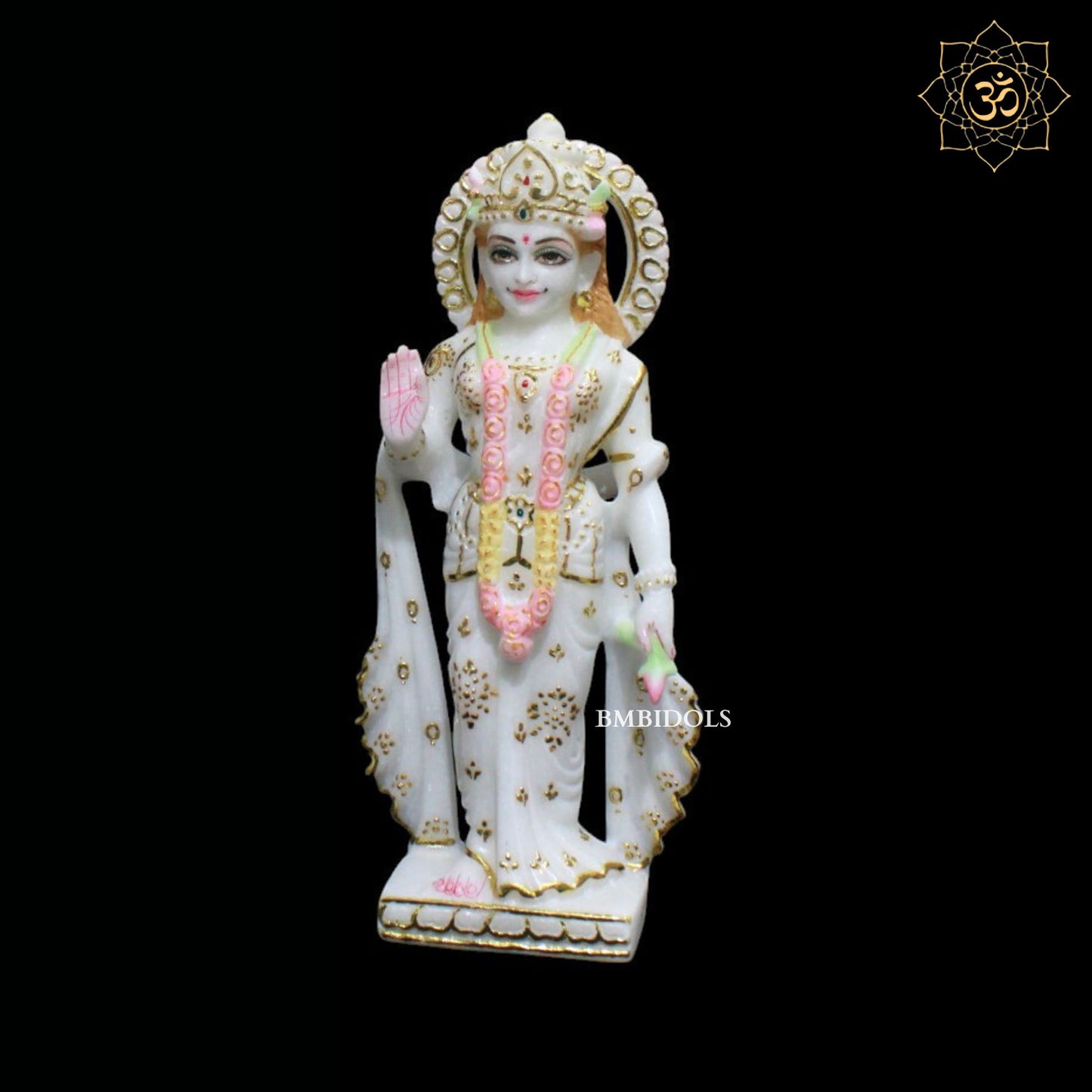 Radha Krishna Marble Murti for Homes and Temples in 12inches in Amboze work