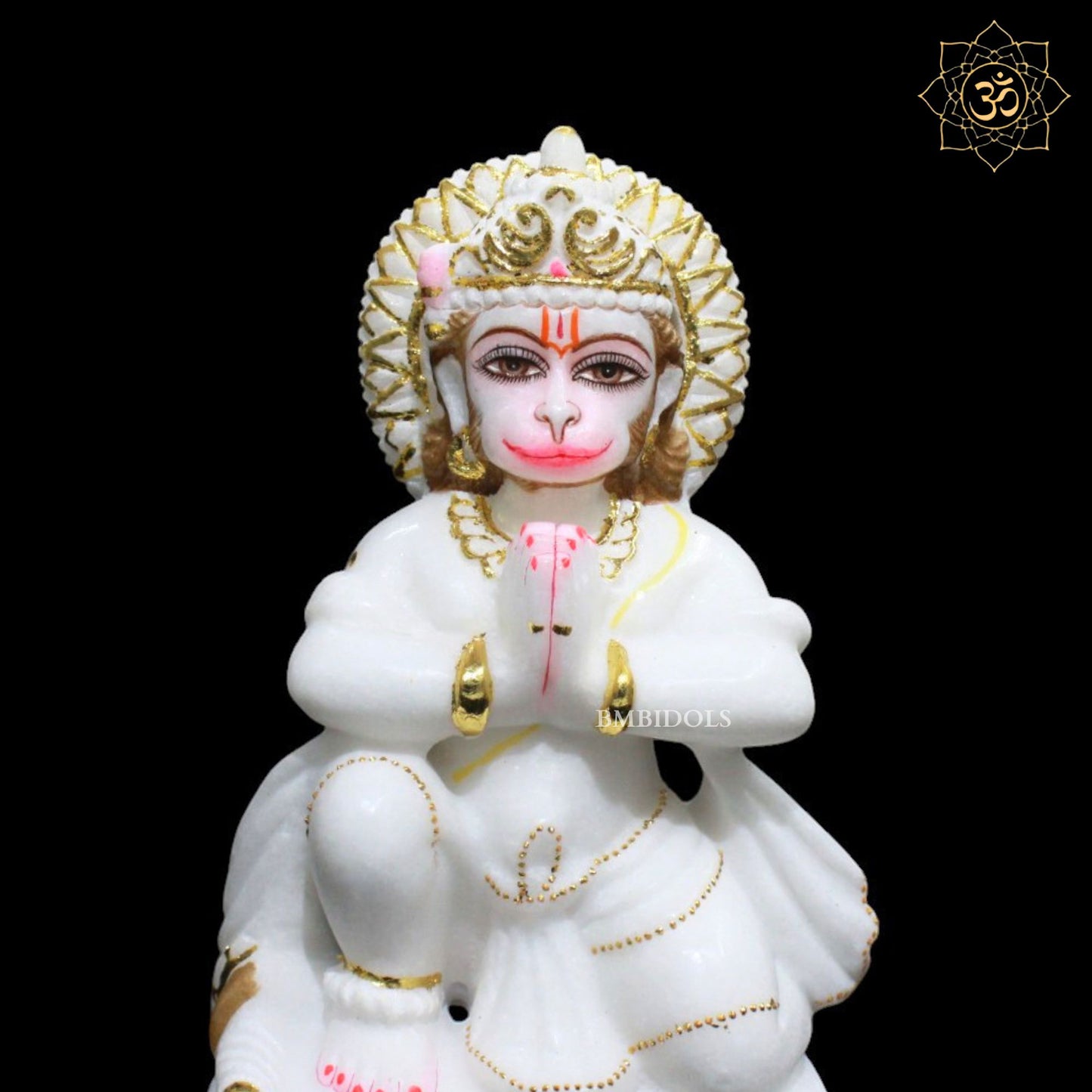 Das Hanuman Marble Murti For Home Mandirs in 9inches