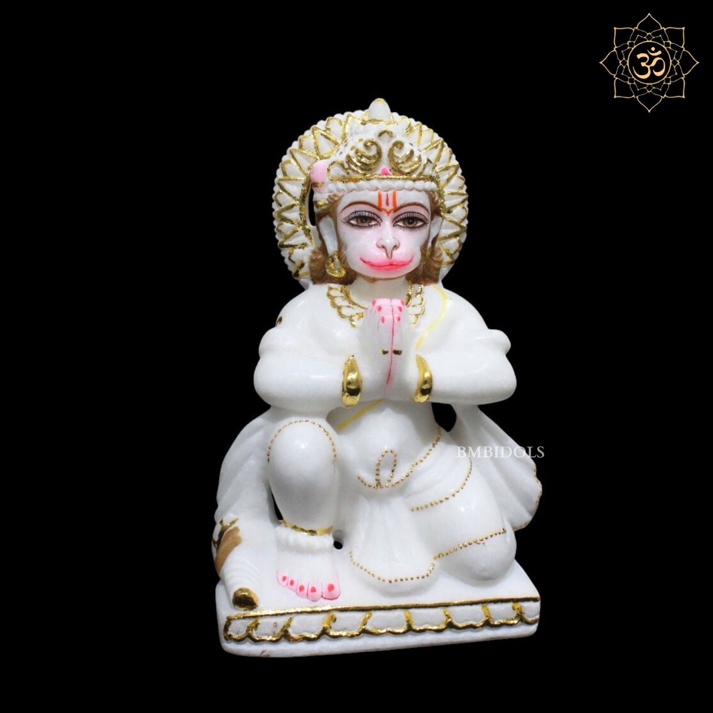 Das Hanuman Marble Murti For Home Mandirs in 9inches