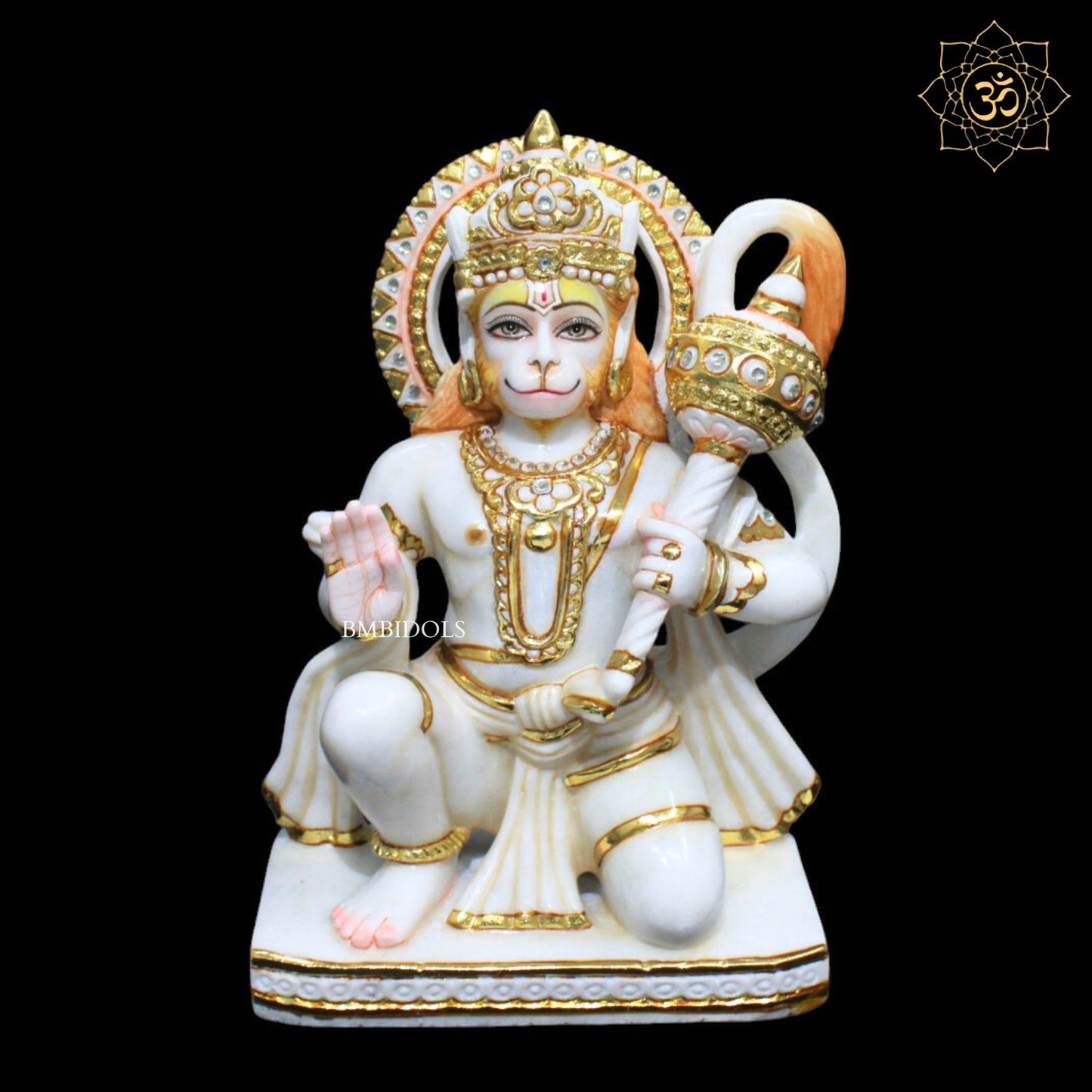 Diamond Marble Hanuman Murti for Homes and Temples in 1feet