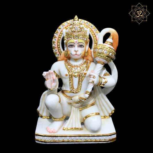 Diamond Marble Hanuman Murti for Homes and Temples in 1feet