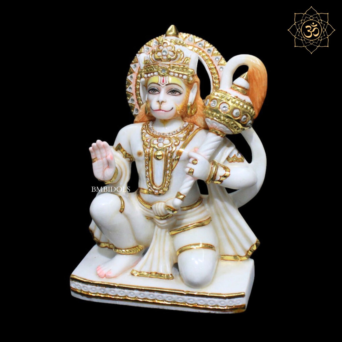 Diamond Marble Hanuman Murti for Homes and Temples in 1feet