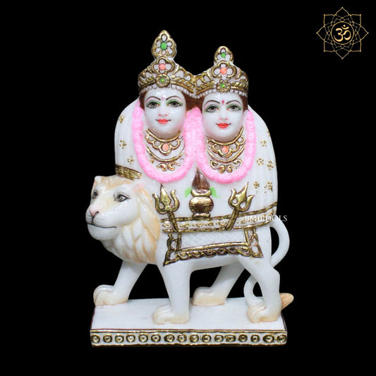 Marble Chamunda Maa Murti for Homes and Temples in 1feet