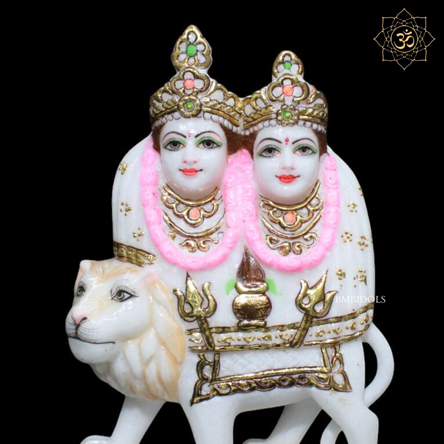 Marble Chamunda Maa Murti for Homes and Temples in 1feet