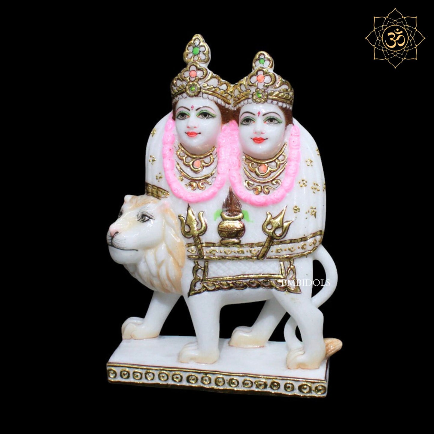 Marble Chamunda Maa Murti for Homes and Temples in 1feet