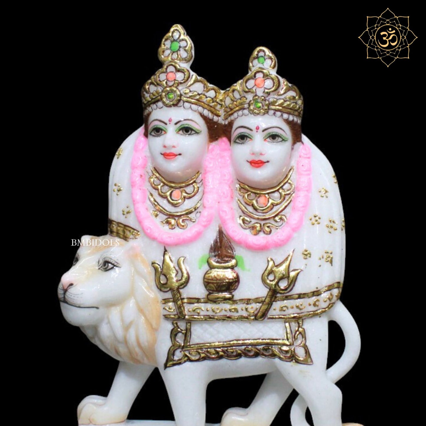 Marble Chamunda Maa Murti for Homes and Temples in 1feet