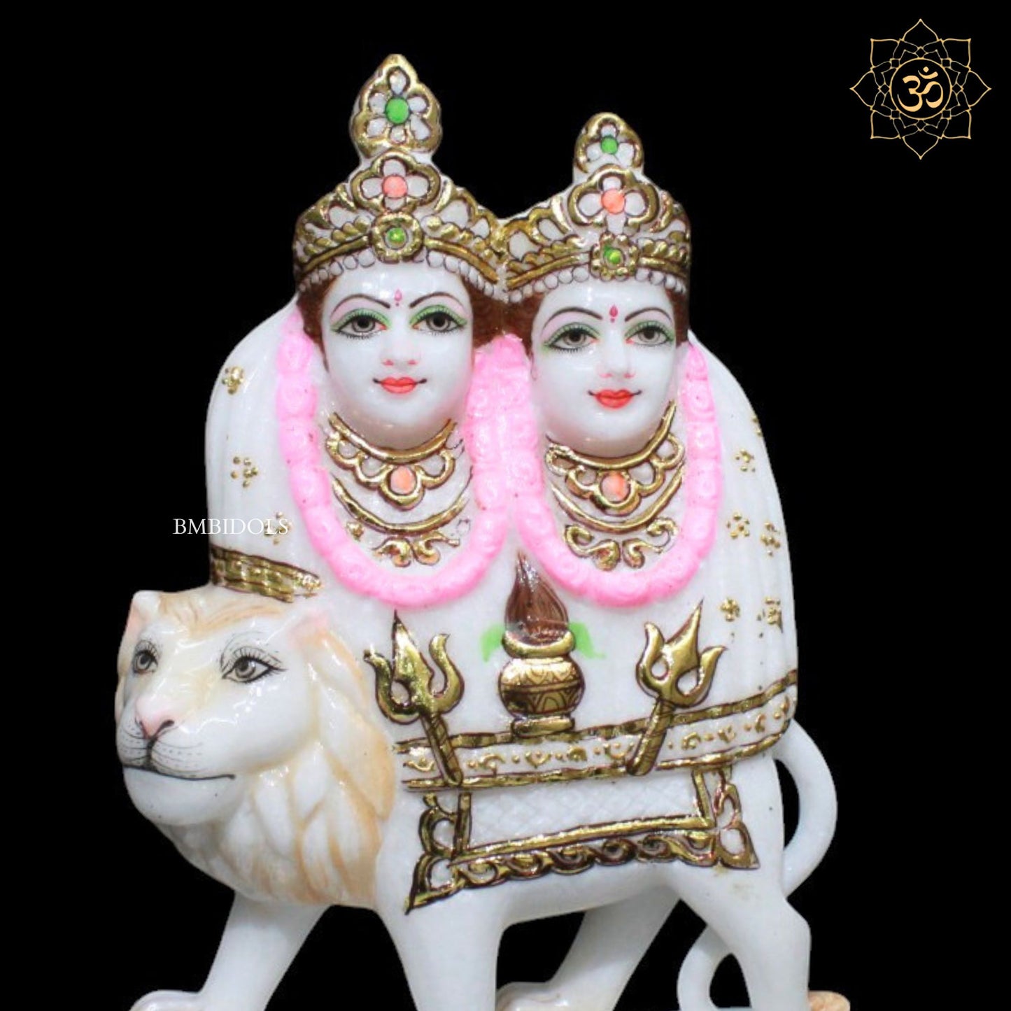 Marble Chamunda Maa Murti for Homes and Temples in 1feet