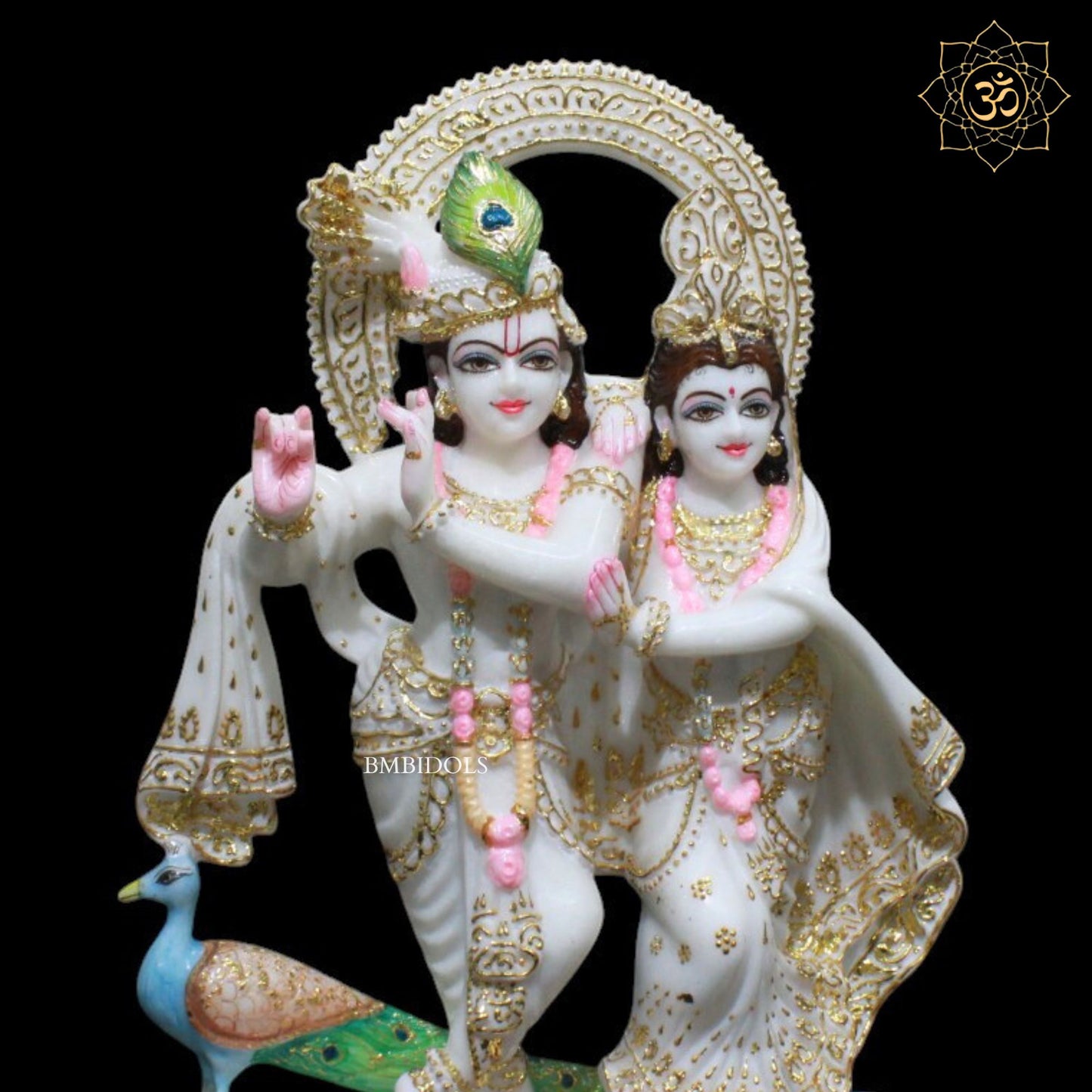 18inch Marble Jugal Radha Krishna Murti for Homes and Temples