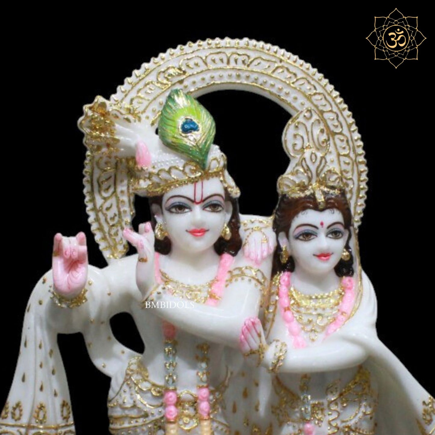 18inch Marble Jugal Radha Krishna Murti for Homes and Temples