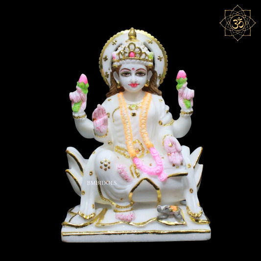 Lakshmi Maa Marble Murti for Homes and Temples in 9inches