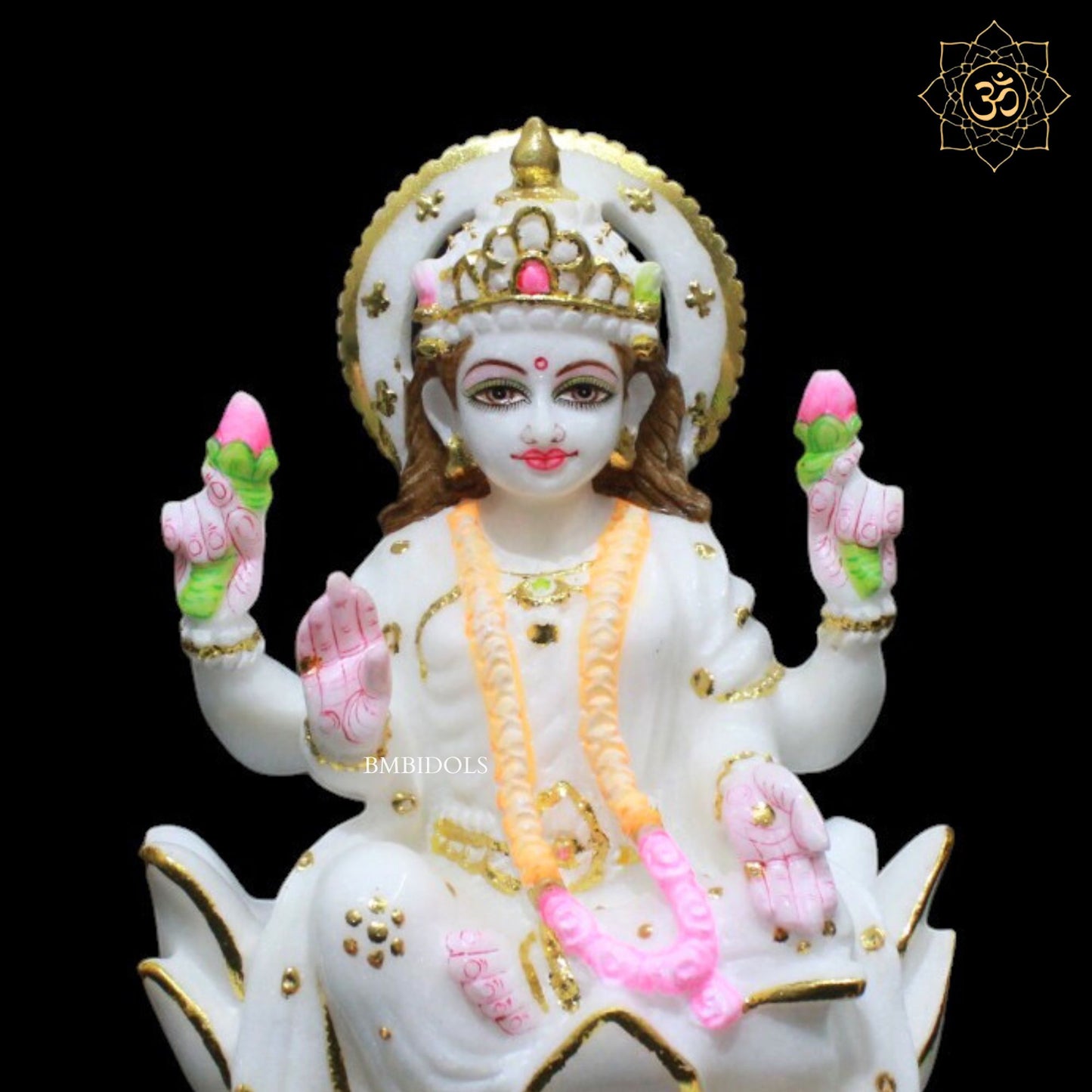 Lakshmi Maa Marble Murti for Homes and Temples in 9inches