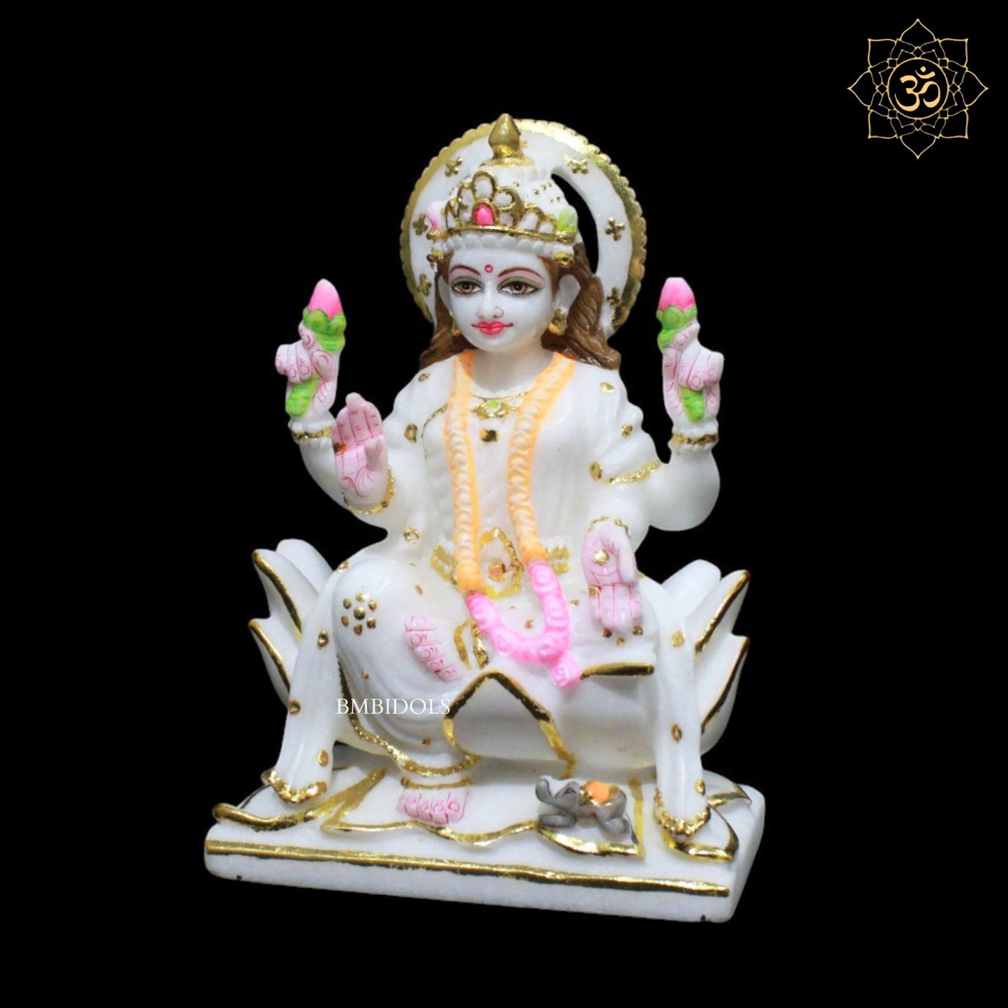 Lakshmi Maa Marble Murti for Homes and Temples in 9inches